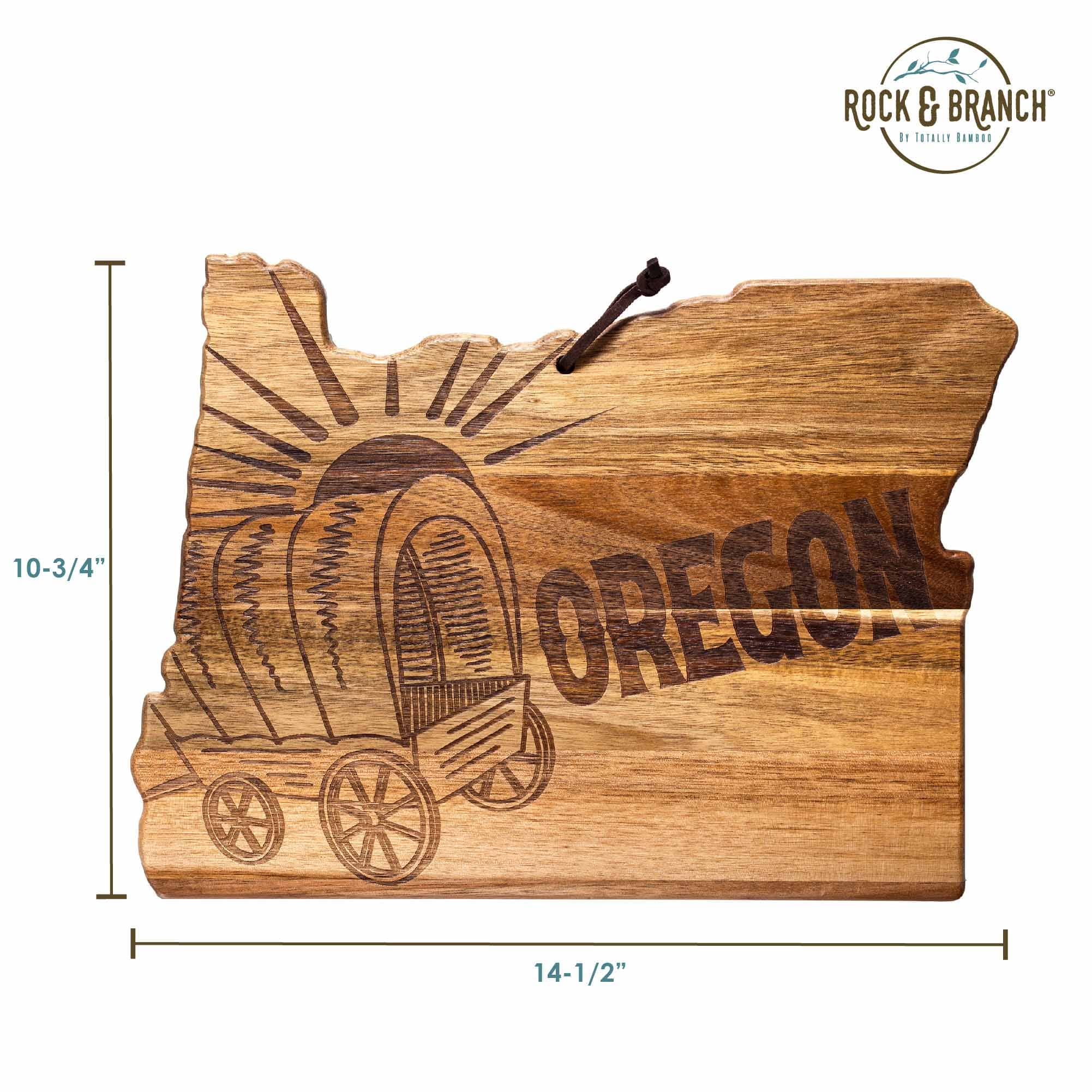 Premium Rock & Branch® Origins Series Oregon Cutting Board - Durable Hardwood Chopping Board for Kitchen, Butcher Block for Meat, Cheese & Vegetables - Perfect for Home Chefs & Professional Kitchens