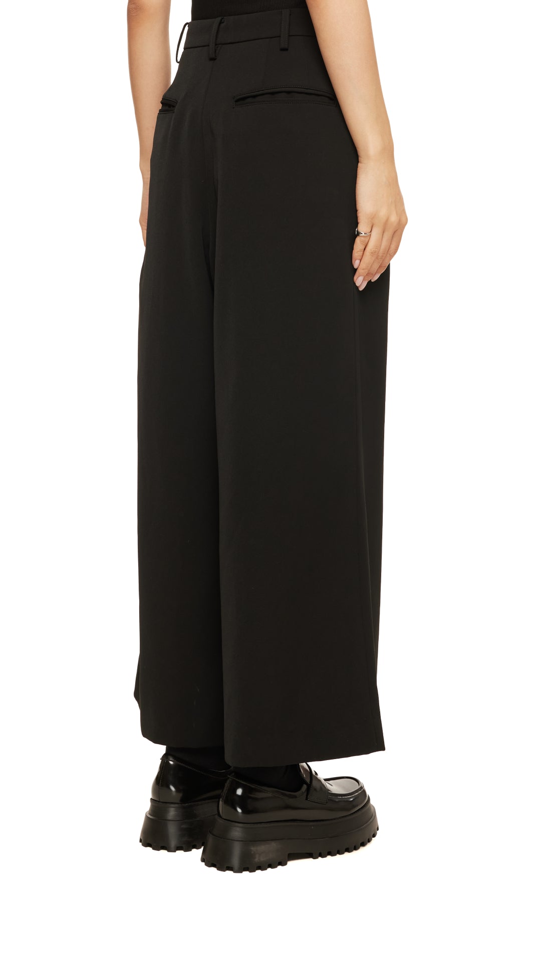 Stylish High-Waisted Wide Leg Pants with Pockets - Comfortable & Flowy Women's Trousers for Work, Casual Outfits, and Travel