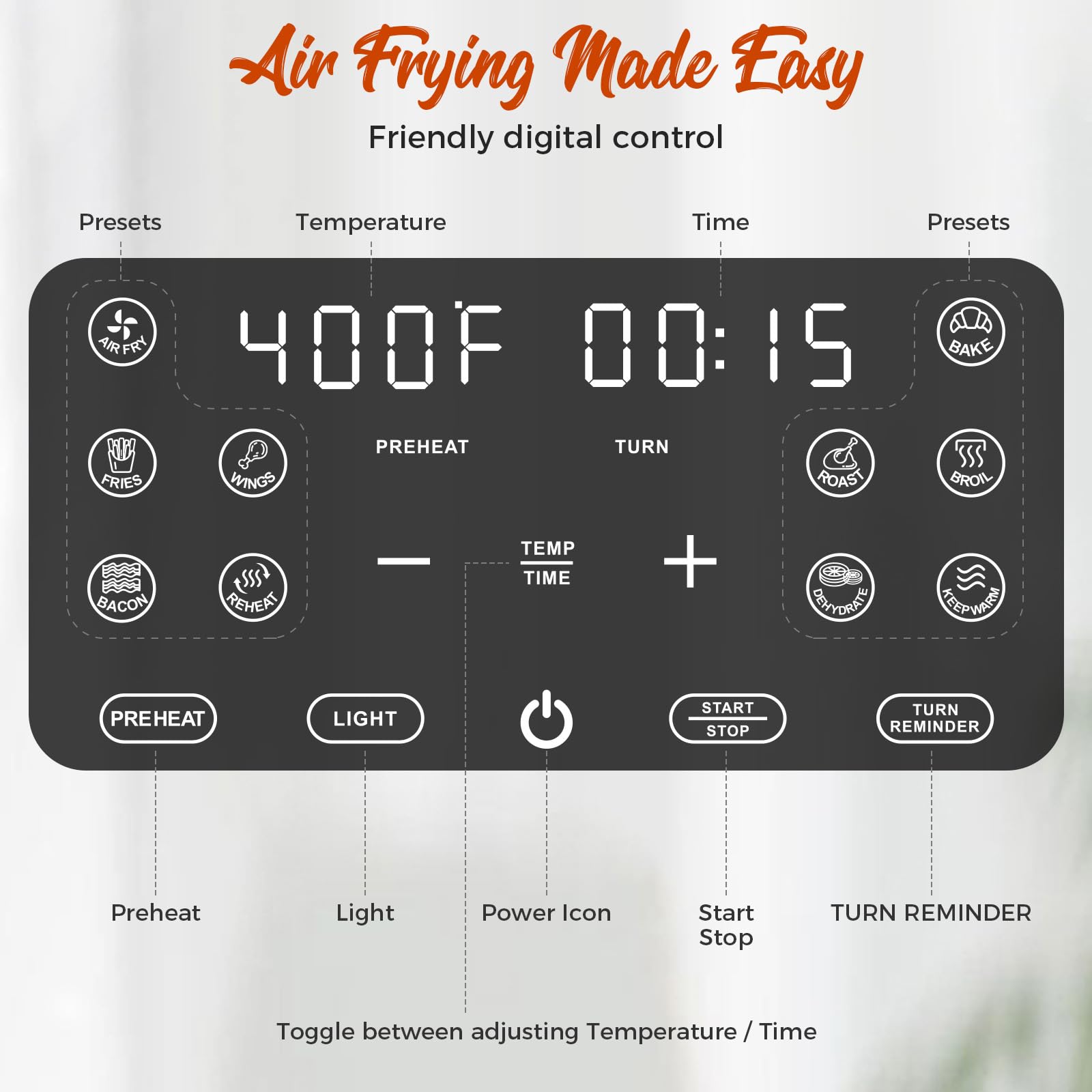 **Kitchen Elite® 8QT Air Fryer with 360° Turbo Airflow Technology – 8 Preset Functions, Nonstick Square Basket with Window, Probe Thermometer & Auto Shut Off – Perfect for Family Meals, Healthy Cooking & Quick Snacks**    *(Optimized for Google SEO, includes key features, and highlights usage scenarios like family meals, healthy cooking, and quick snacks.)*
