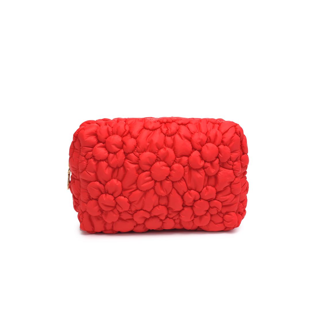 Flora Pop Nylon Cosmetic Pouch - Waterproof Makeup Bag for Travel, Gym & Daily Essentials | Compact Organizer for Toiletries, Brushes & Beauty Products