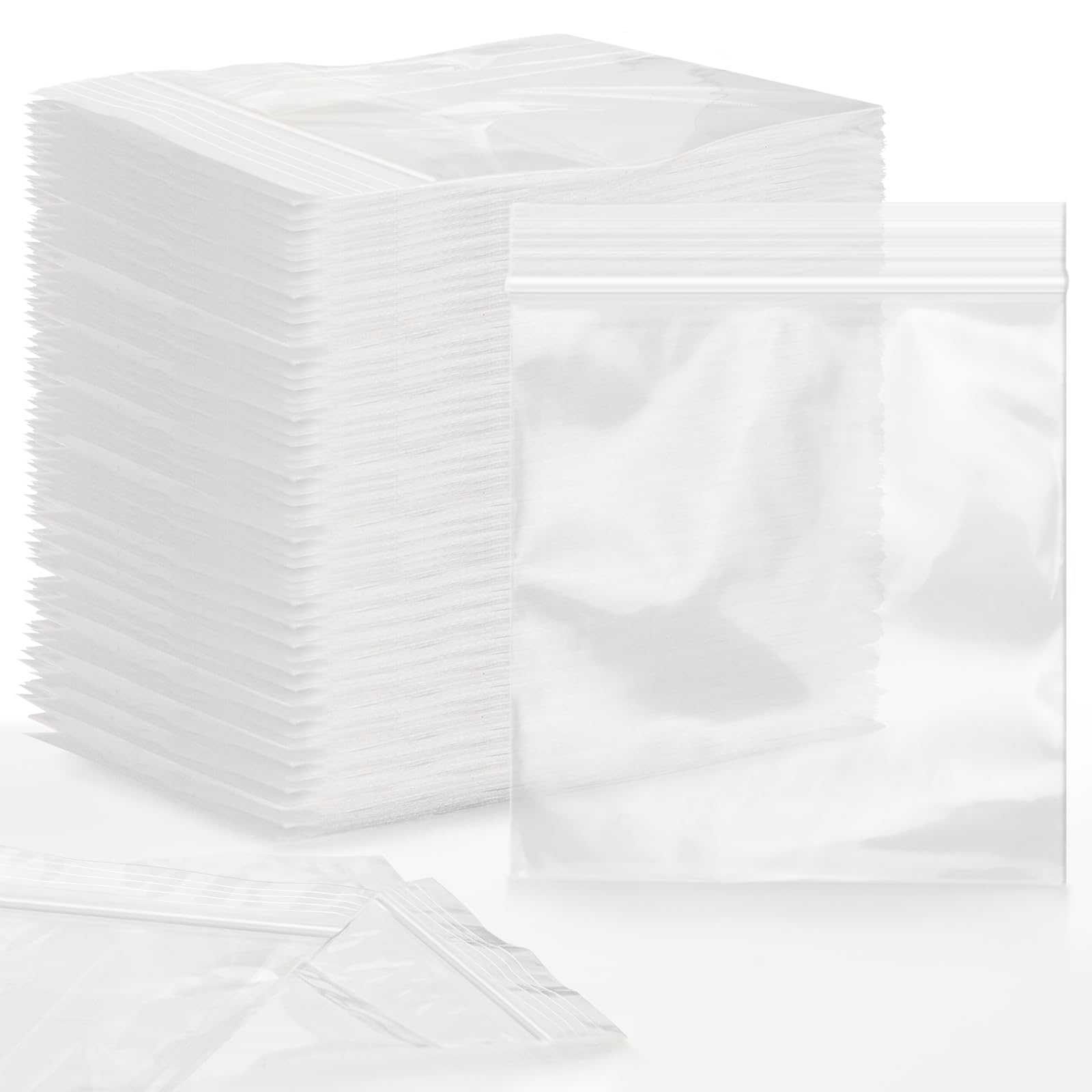 1200 Count 3” X 3” 2 Mil Clear Reclosable Zipper Bags - Heavy Duty Resealable Plastic Poly Bags for Organizing, Travel, Shipping & Storage | Perfect for Crafts, Snacks, Jewelry & Office Supplies