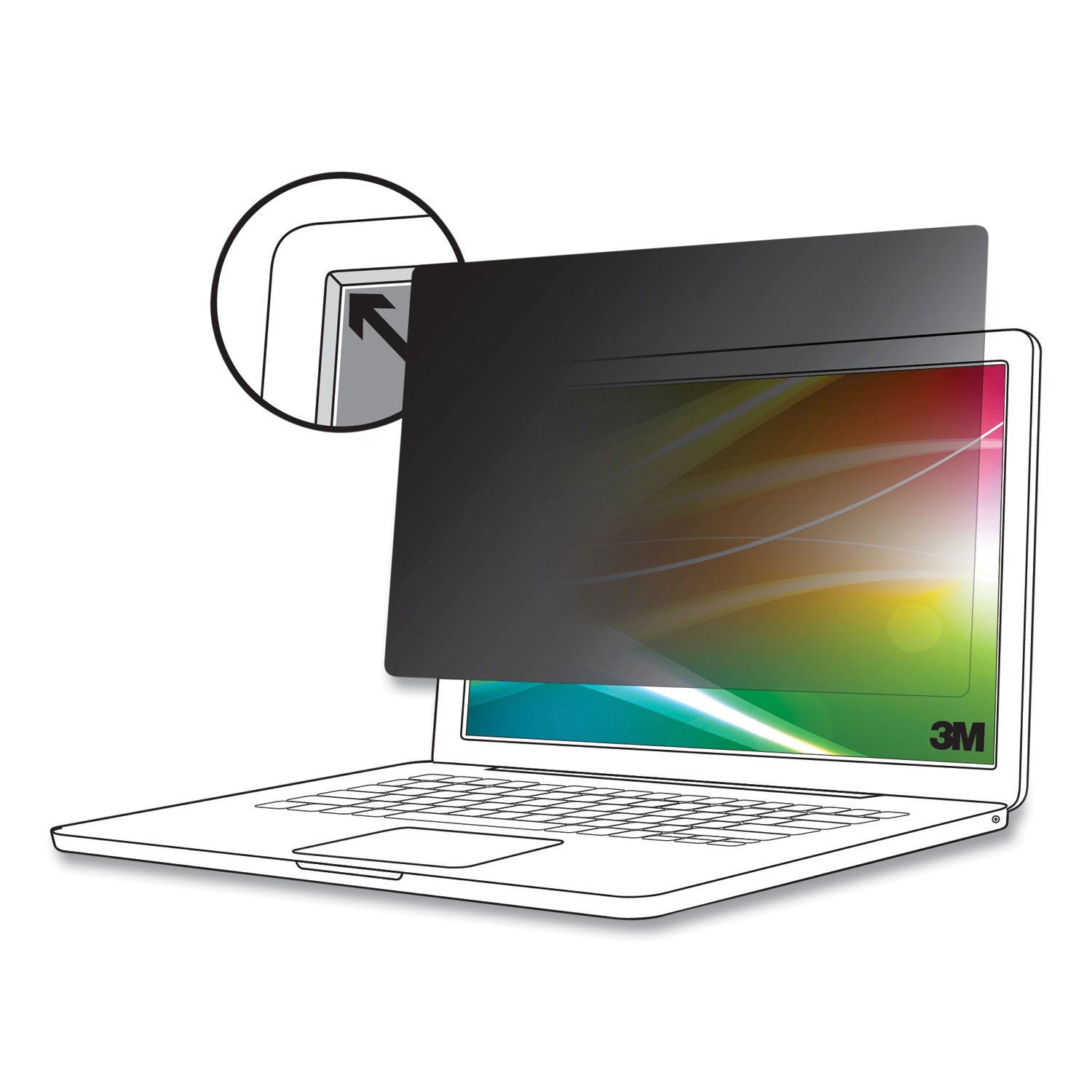 3M™ Bright Screen Privacy Filter for 12.5