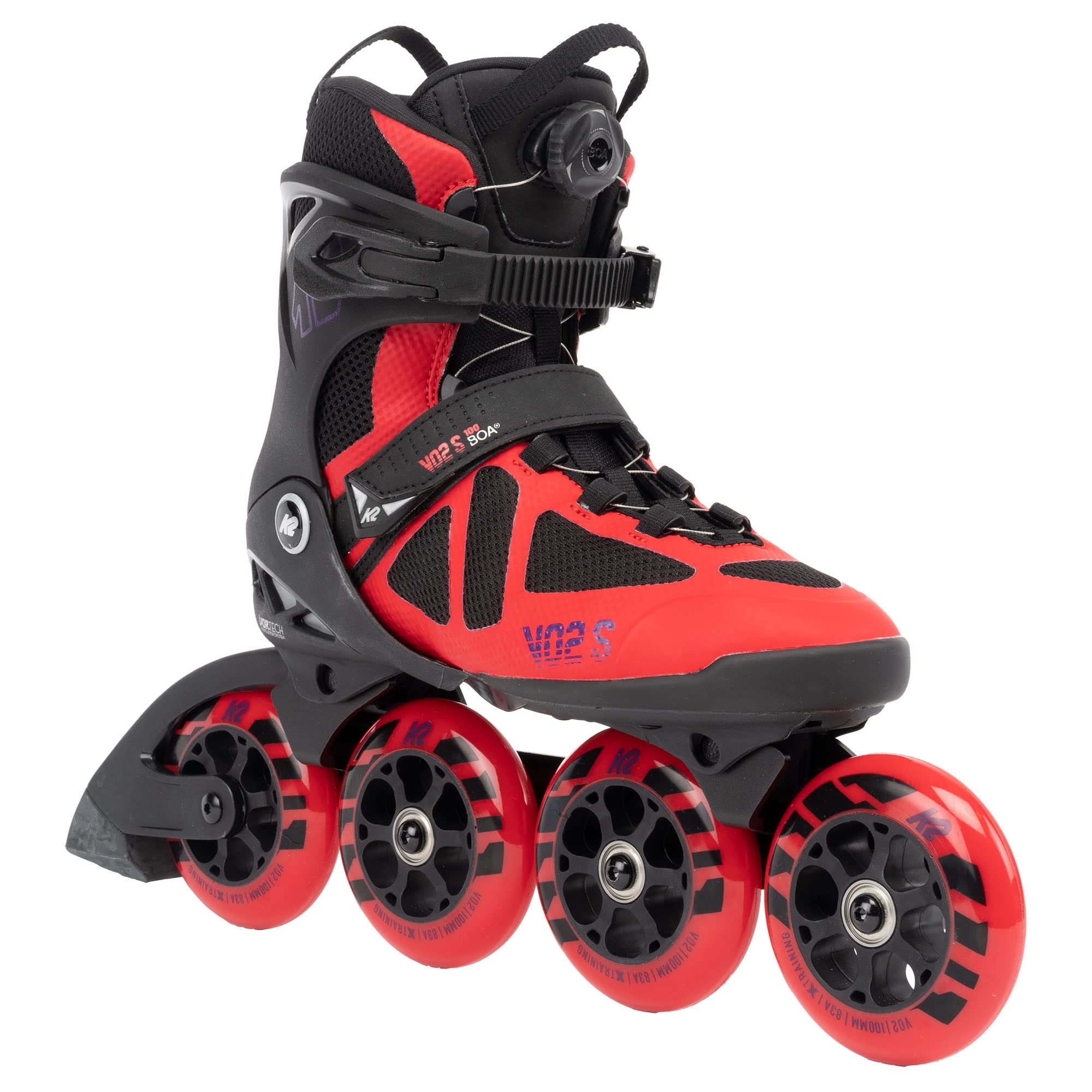 K2 VO2 S 100 BOA Unisex Inline Skates - Adjustable Fit for Men & Women - Perfect for Fitness, Outdoor Rollerblading & Speed Skating