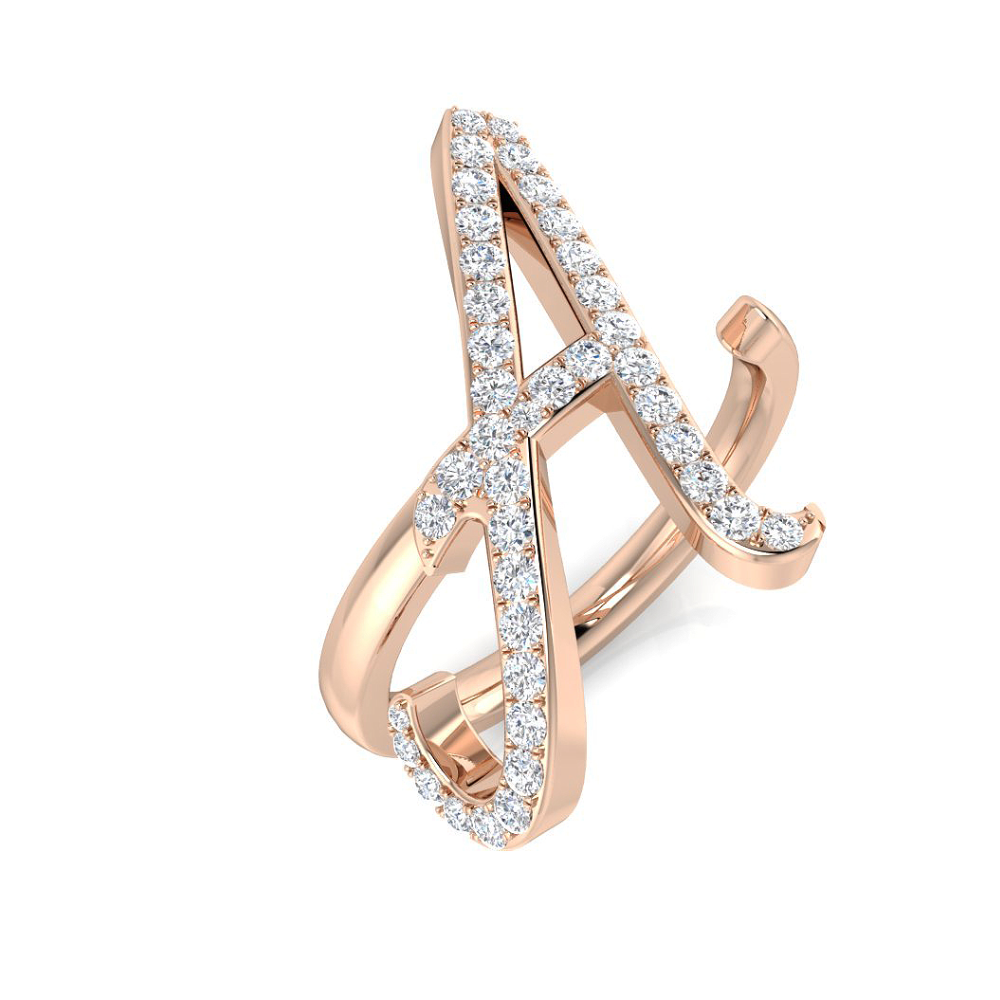 Rose Gold Initial Ring for Women - Personalized Monogram Letter Ring - Elegant Dainty Jewelry Gift for Her - Perfect for Birthdays, Anniversaries & Special Occasions