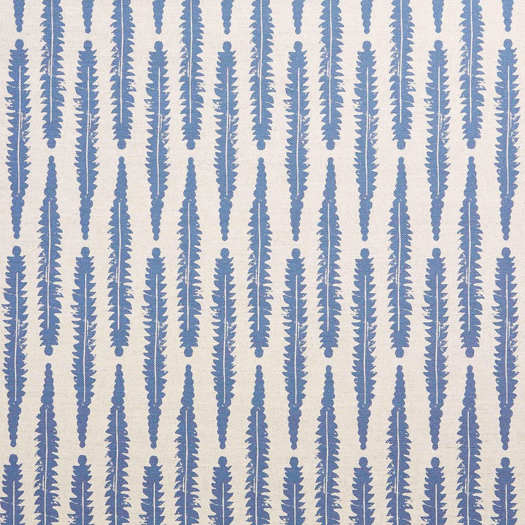 Fern Printed Fabric - Soft Linen Cotton Blend in Indigo Blue | Perfect for Boho Home Decor, DIY Crafts & Fashion Sewing Projects