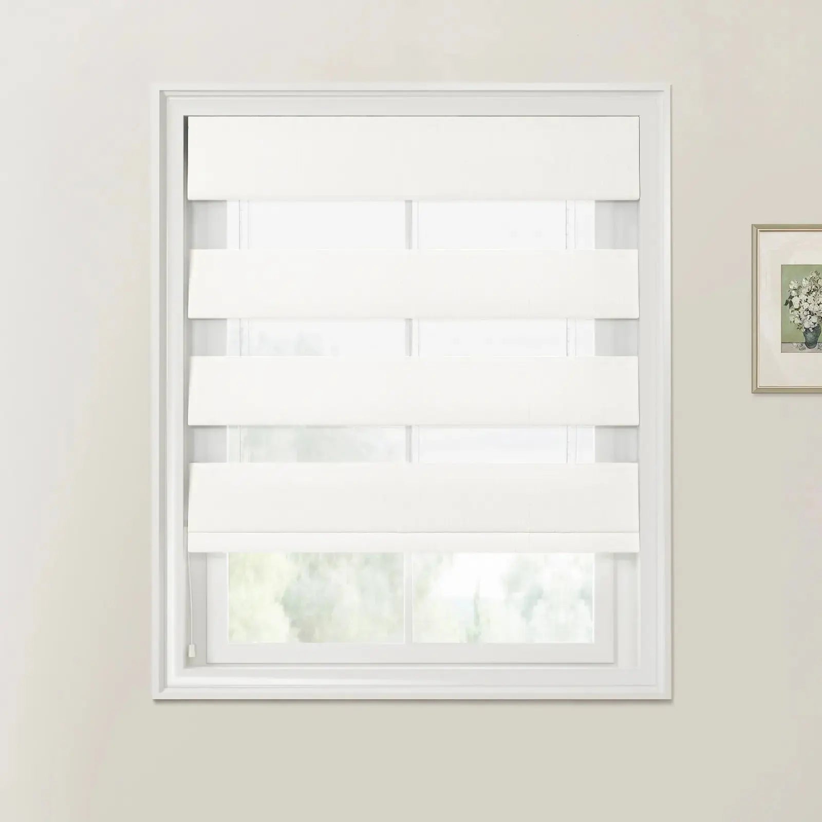 Custom Zebra Roman Blind Cord Lift - Blackout Window Shades for Home & Office - Easy Installation & Light Control