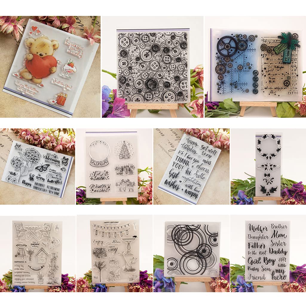 Best Wishes Clear Silicone Stamps for Scrapbooking, Card Making, DIY Projects - Perfect for Scrapbook Decor, Embossing, and Album Embellishments
