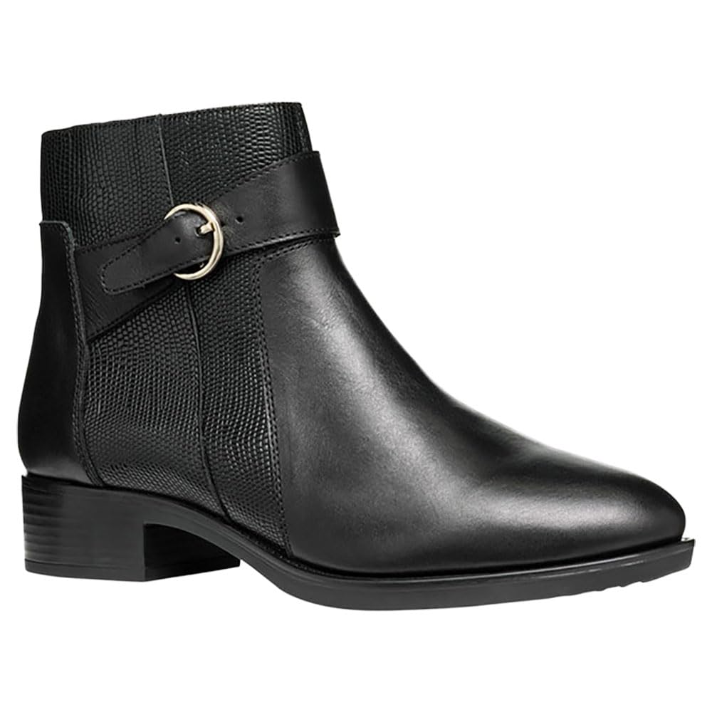 Geox Women's Felicity Tall Boot - Waterproof Leather Ankle Boots for Women, Comfortable Winter & Fall Fashion Shoes for Walking, Work & Outdoor Activities