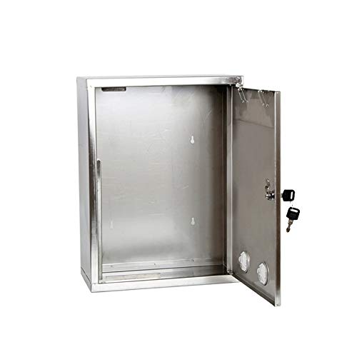Stainless Steel Wall Mounted Locking Mailbox - Waterproof Outdoor Letter Storage Box with Large Newspaper Rack - Secure PO Box for Home, Office & Commercial Use