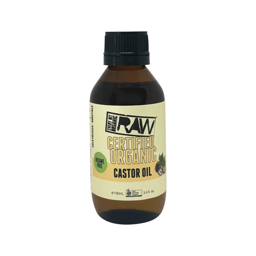Organic Castor Oil 100ml - 100% Pure Cold Pressed Hexane-Free Hair Growth & Skin Care - Perfect for Eyelash Growth, Beard Care & Moisturizing Dry Skin
