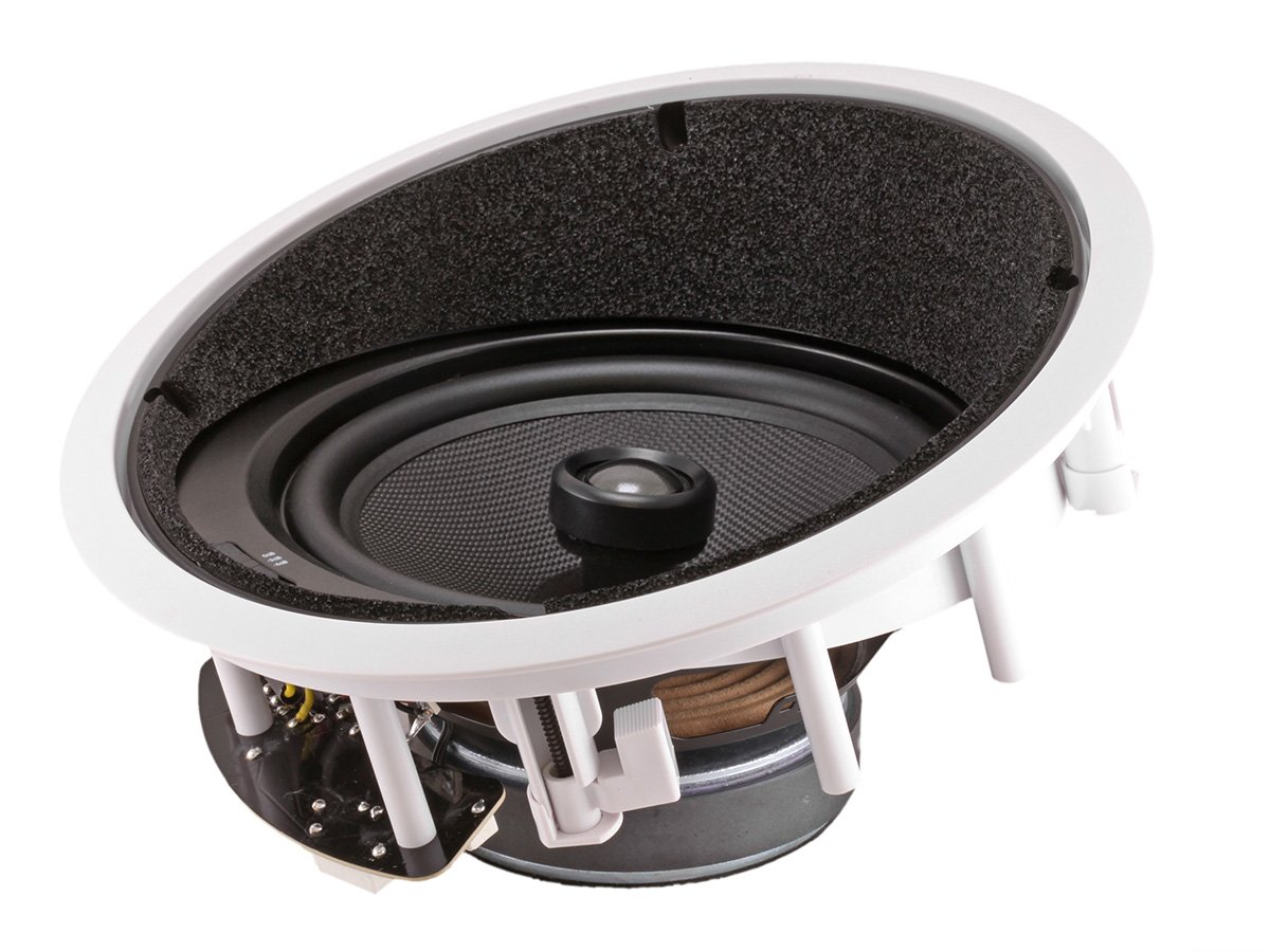 Monoprice 8 Inch 2-Way In-Ceiling Speakers with Aramid Fiber Woofer & Titanium Silk Dome Tweeters - Caliber Series (Pair) - Perfect for Home Theater & Background Music Systems