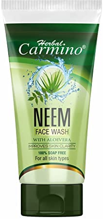 Carmino Neem Face Wash for Acne Control - Anti Pimple Cleanser for All Skin Types, 60ml (Pack of 2) - Gentle Daily Face Wash for Clear Skin, Perfect for Oily & Sensitive Skin Care Routine