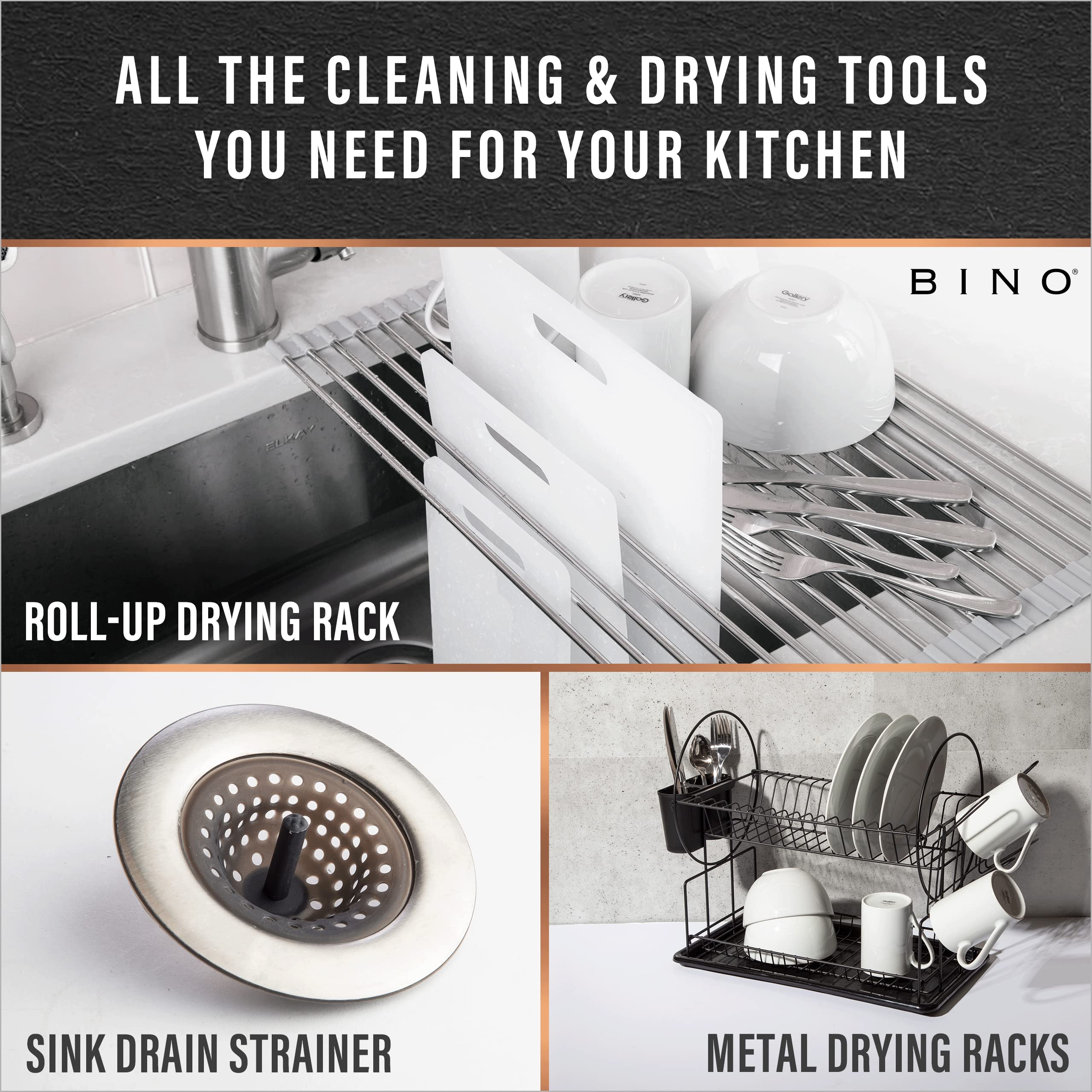 BINO Palm Soap Dispenser Brush - Round Dish Scrubber with Refillable Design | Nylon Cleaning Brush for Kitchen, Sink & Household Dishwashing | Perfect for Pots, Pans, Plates & Utensils Cleaning