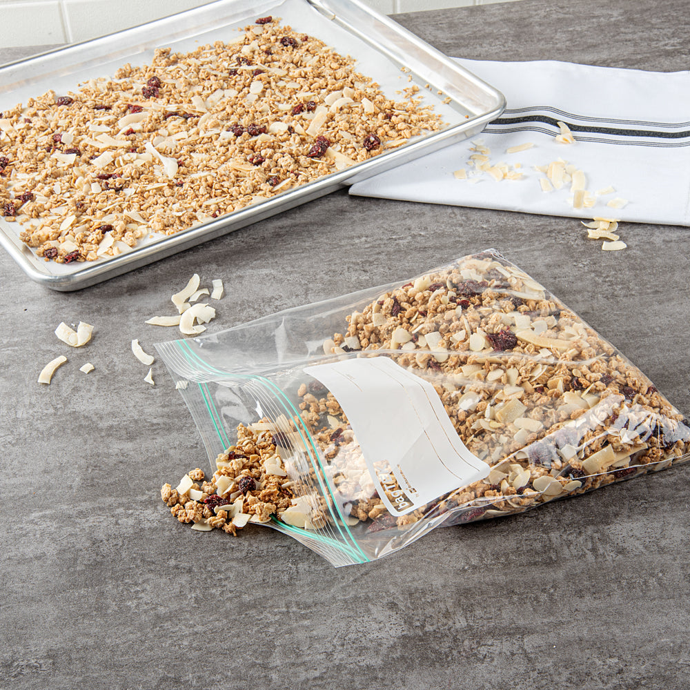 Bag Tek 1 Gallon Clear Plastic Zip Bags with Double Zipper, Write-On Label & BPA Free - 10 3/4 x 10 1/2 Inches (1000 Count Box) - Perfect for Food Storage, Crafts, and Organization
