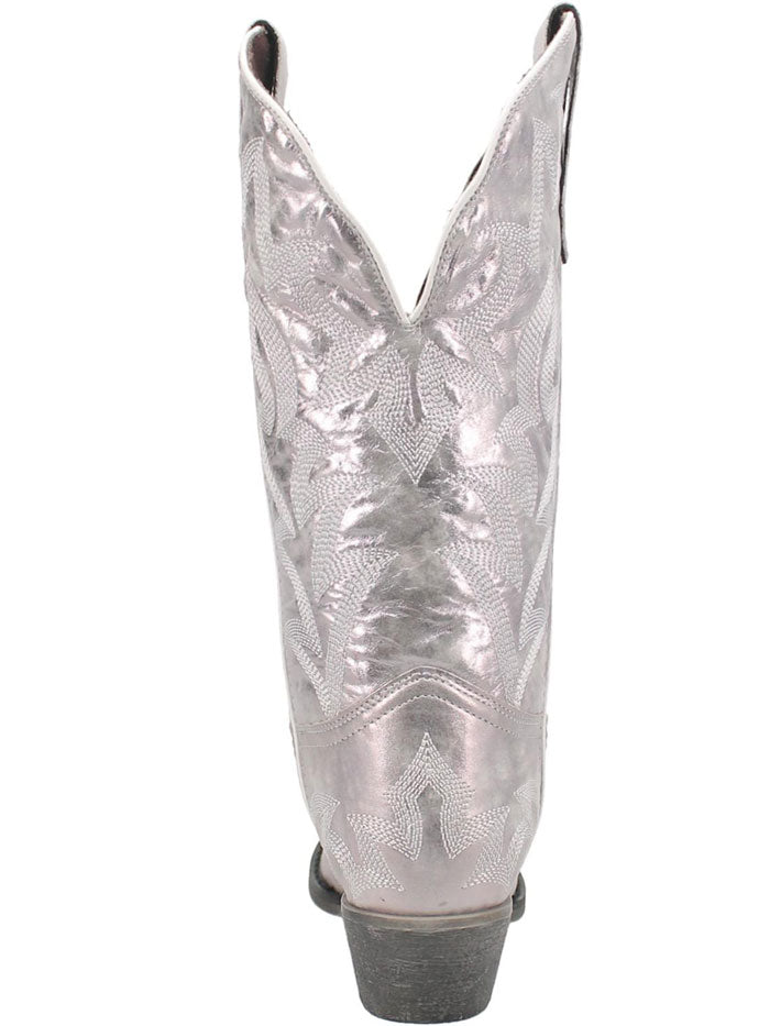 Laredo 52463 Women's DREAM GIRL Leather Boots in Silver - Perfect for Western Fashion, Country Dancing & Everyday Wear