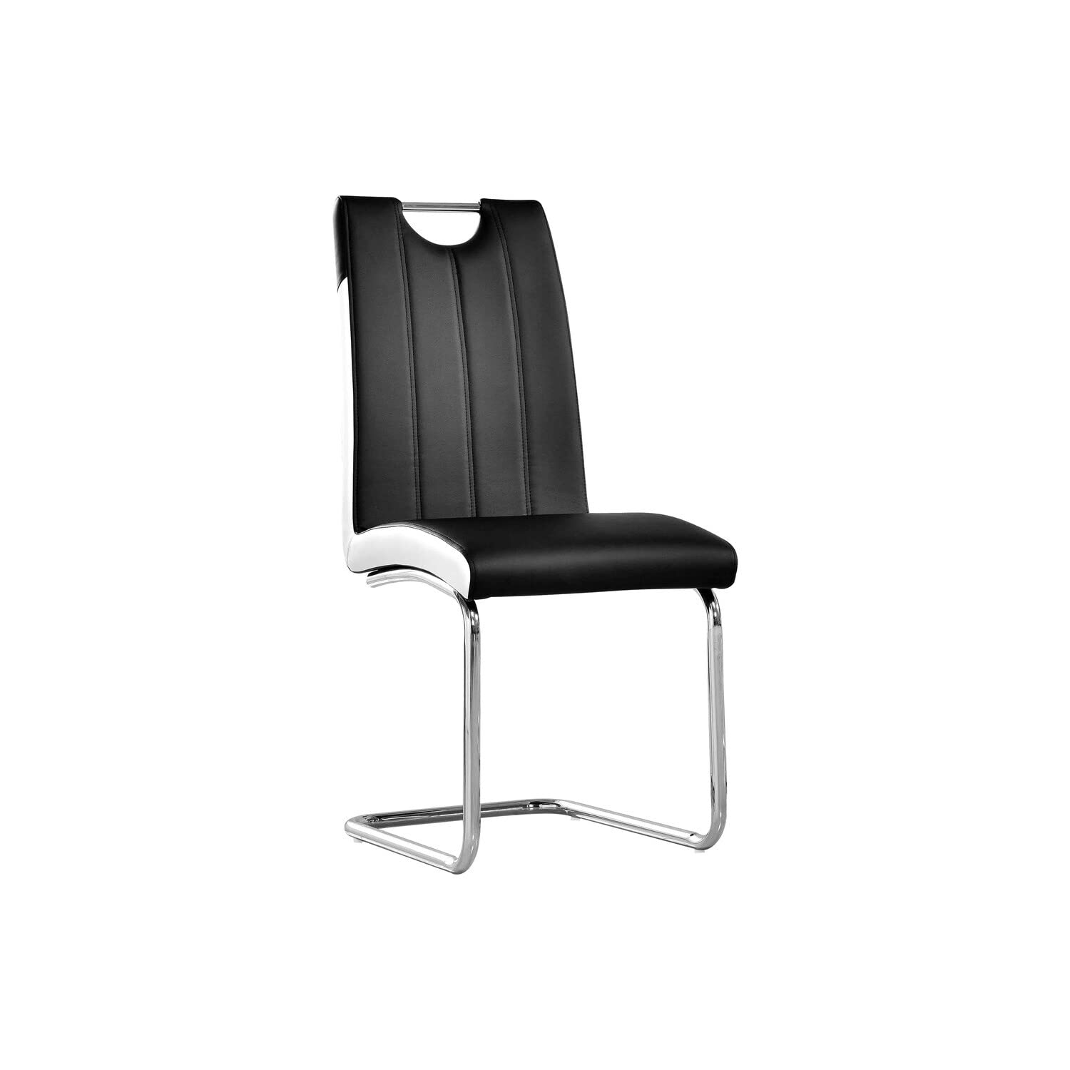 Best Modern Side Chairs Set of 2 - Black Master Furniture for Dining Room, Kitchen, Office & Living Room - Comfortable & Stylish Brandon Design