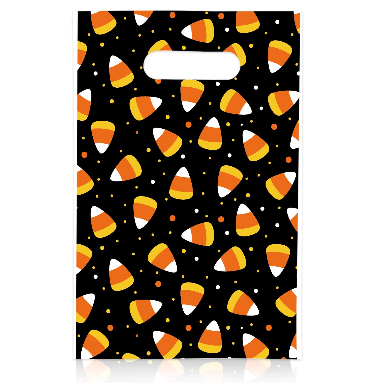 Whaline 72Pcs Halloween Trick or Treat Bags - Plastic Goodie Candy Bags for Halloween Party Favors, Corn Treat Bags & Gift Wrap - Perfect for Trick-or-Treating, Halloween Parties & School Events