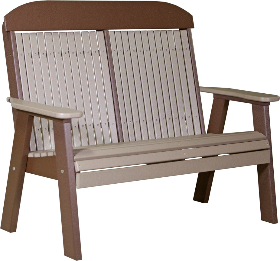 LuxCraft 4-Foot Classic Wooden Bench - Sturdy Indoor/Outdoor Garden, Patio, and Entryway Seating Furniture for Home Decor