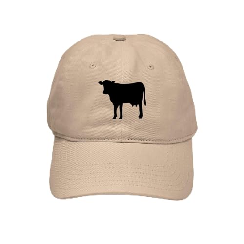 Khaki - Black Cow Cap