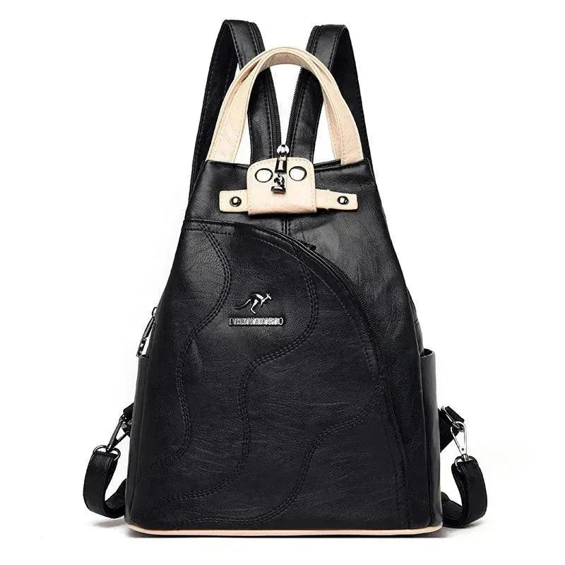 Vintage Leather Women's Travel Backpack - Durable & Stylish Carry On Backpack for Women, Perfect for Airplane, Hiking, Business & Weekend Getaways