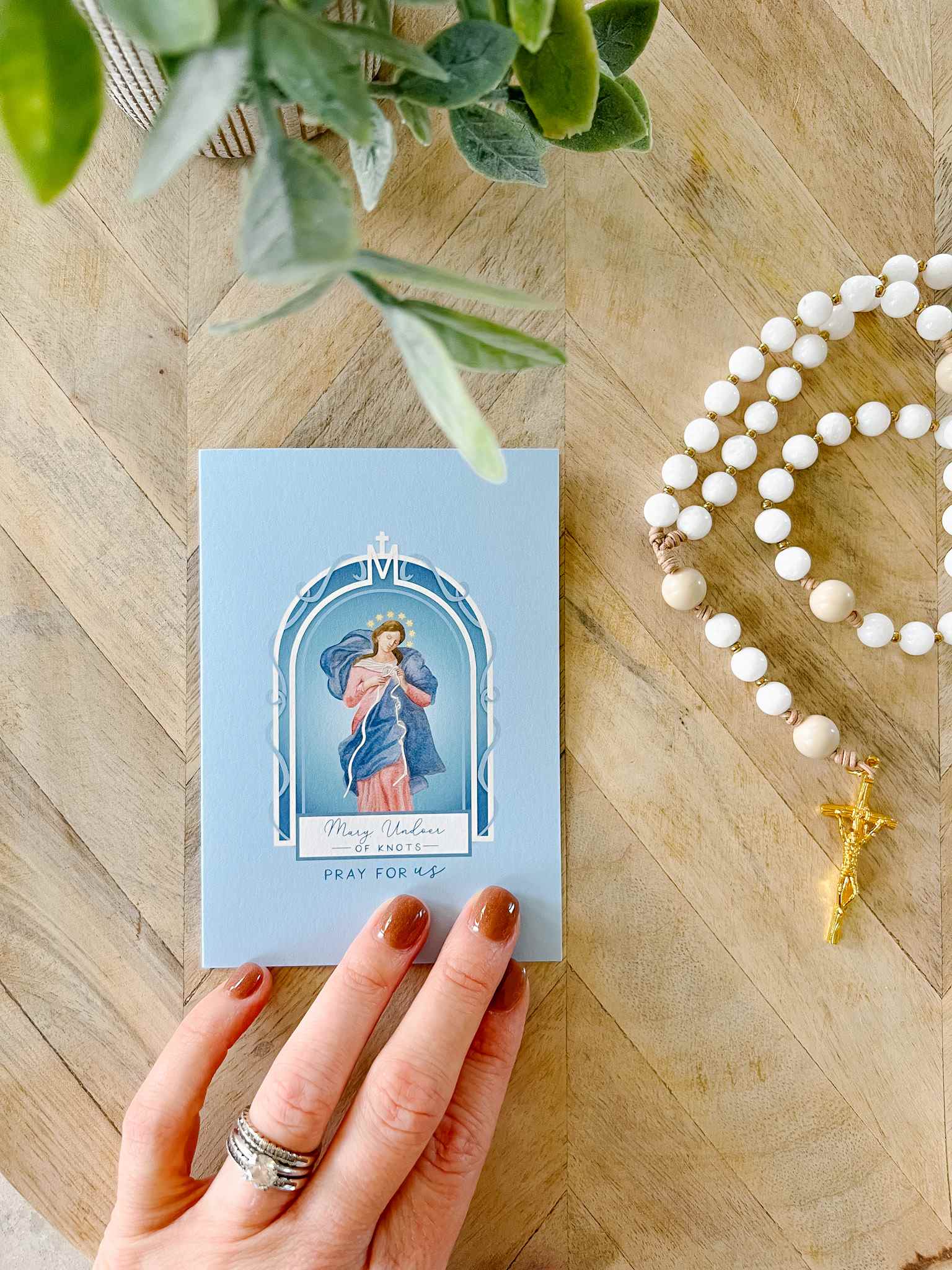 Our Lady Undoer of Knots Prayer Card - Catholic Devotional Card for Faith & Comfort - Perfect for Prayer, Meditation & Gifts