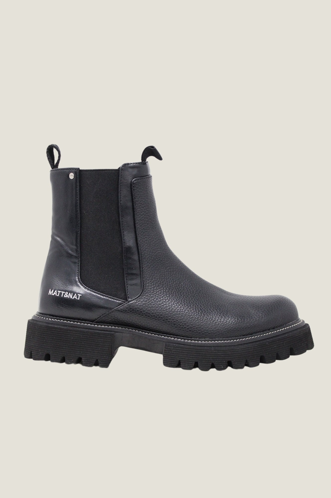 MATT & NATT Zuke Chelsea Boots for Women - Waterproof Leather Ankle Boots with Elastic Side Gussets - Stylish Black Winter & Fall Shoes for Work, Travel & Everyday Wear