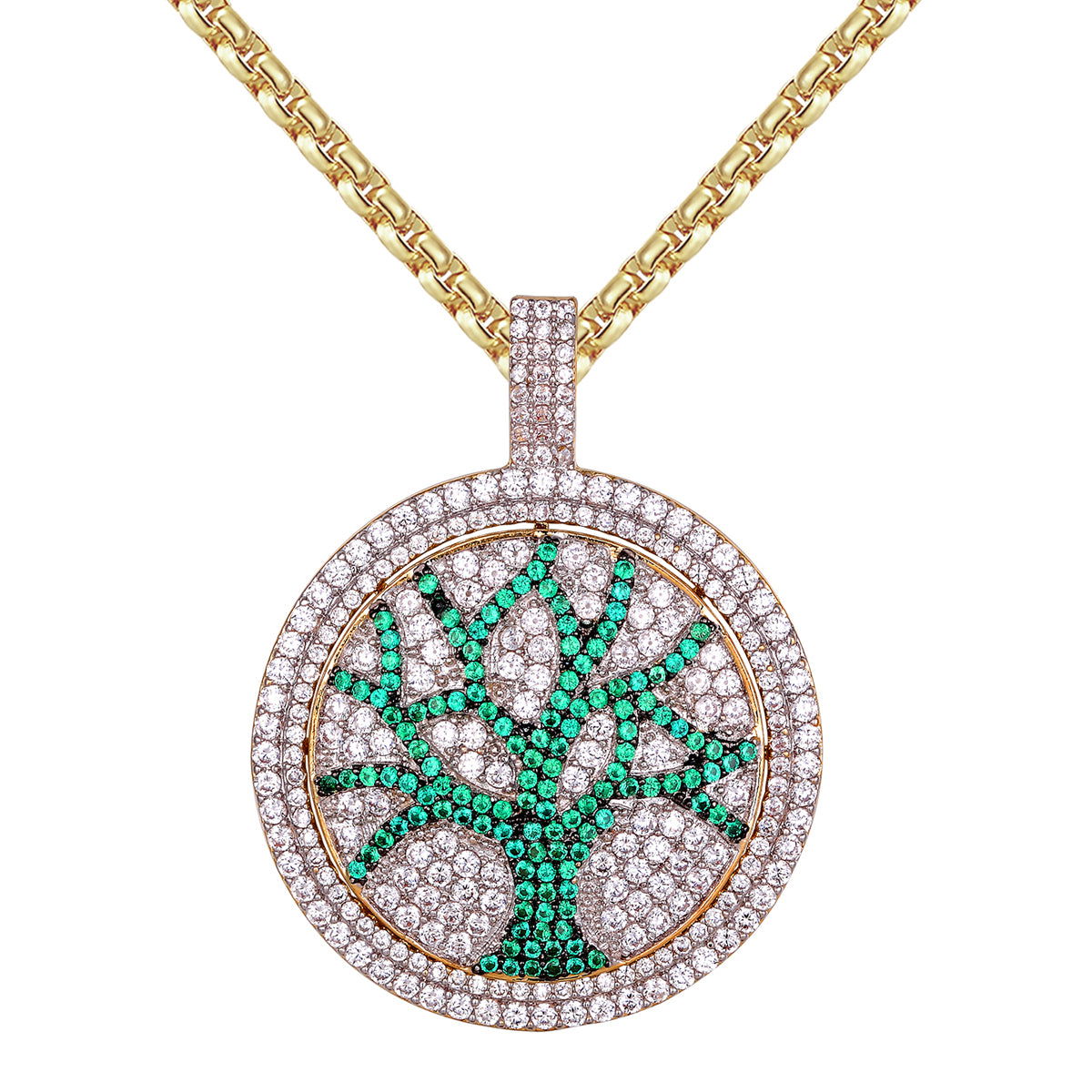Custom Tree of Life Spinner Pendant Necklace - Stainless Steel Circle Medallion Charm with Chain - Spiritual Jewelry for Women, Gift for Yoga & Meditation Lovers