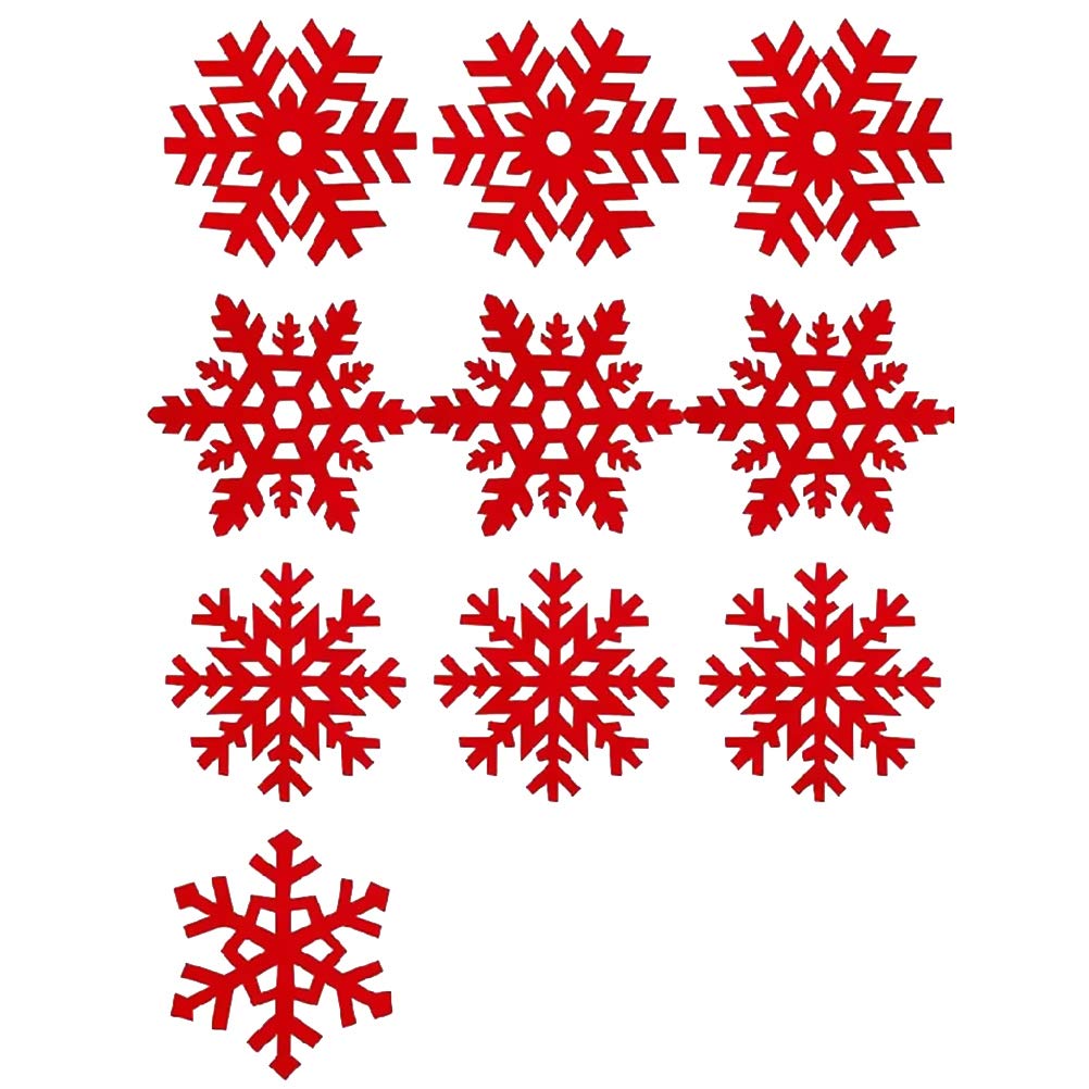 10Pcs Snowflake Coasters Christmas Felt Coasters - Holiday Drink Mats for Mugs & Glasses - Festive Home Decor for Christmas Party & Winter Celebrations (Random Styles)