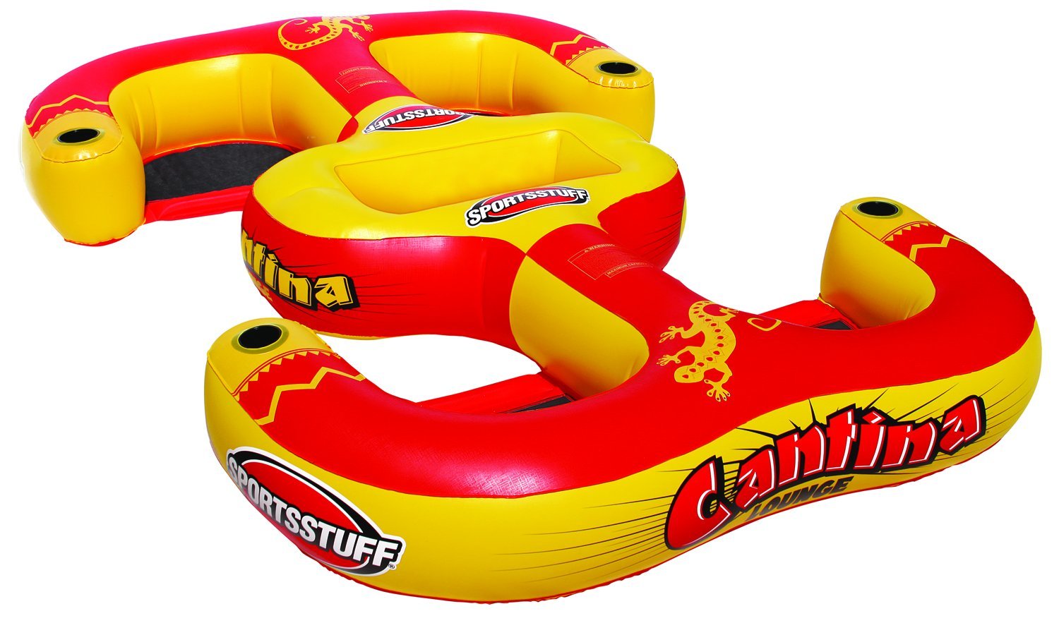 SportsStuff Cantina Lounge - Premium Floating Lounge for Pool & Lake - 4 Cup Holders - Supports 1-4 People - Perfect for Relaxing, Sunbathing & Socializing