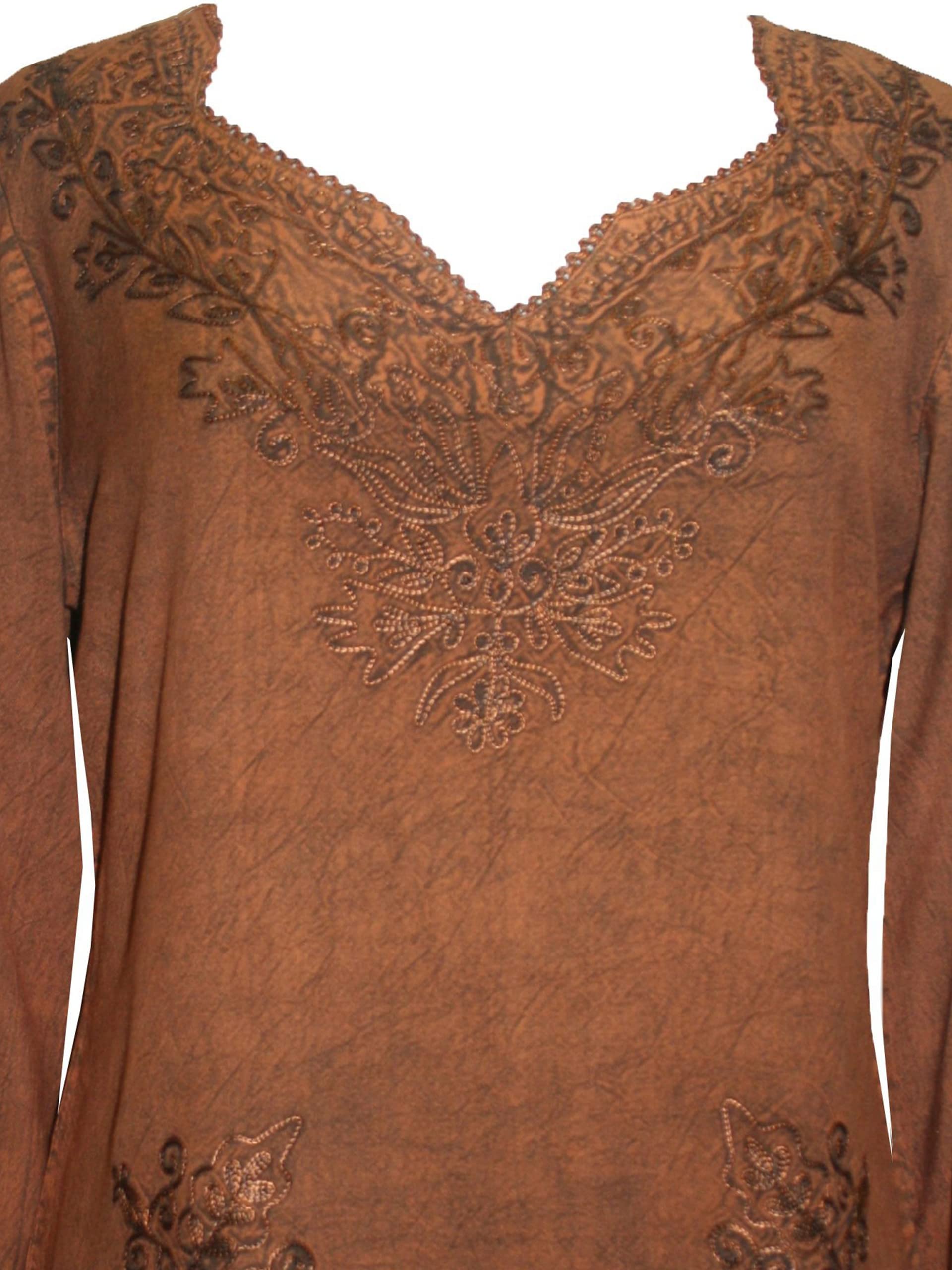 Agan Traders 2025 Spring Long Sleeve Embroidered Blouse - Medieval Bohemian Vintage Tunic Top for Women | Perfect for Renaissance Fairs, Boho Festivals & Casual Wear
