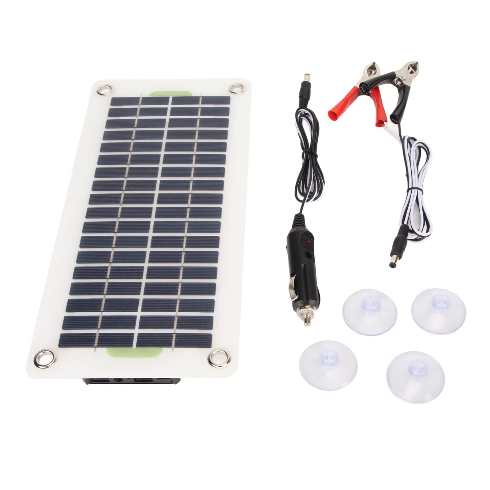 30W Portable Solar Panel Charger Kit - Waterproof 12V USB Polycrystalline Solar Panel for Outdoor, Camping, RV, Boat, Car & Van Power Supply | Perfect for Emergency Backup & Off-Grid Adventures