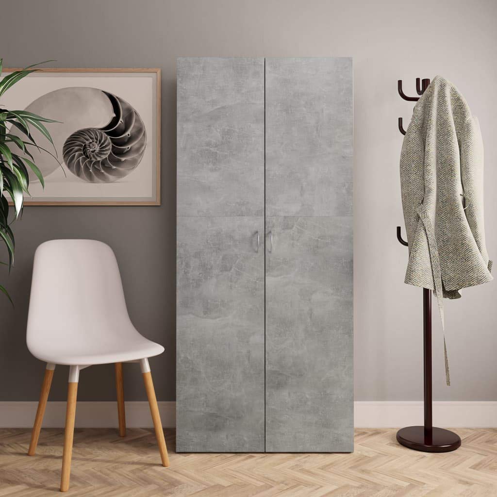 vidaXL White Bathroom Floor Cabinet with Double Doors - 31.5