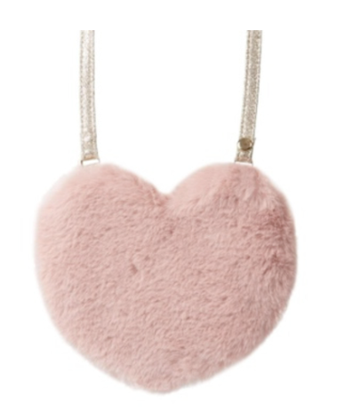 Cute Pink Faux Fur Heart-Shaped Crossbody Bag for Women - Perfect for Valentine's Day, Date Nights & Girls' Night Out