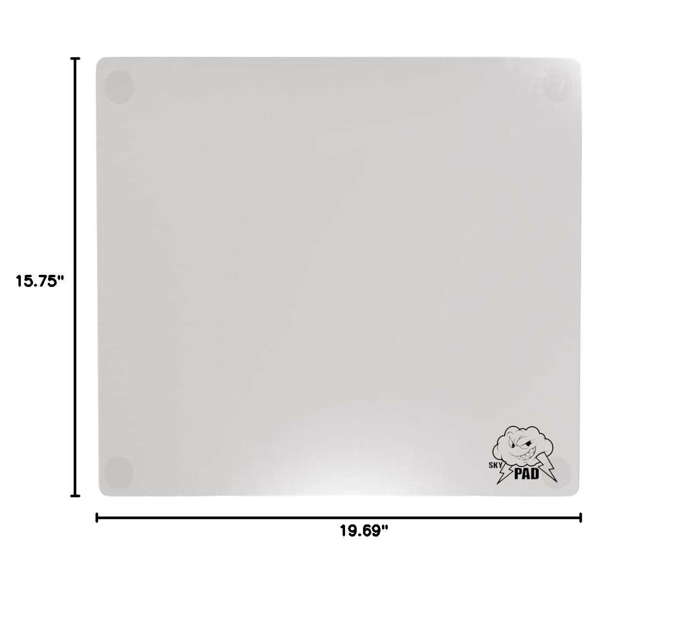 SkyPAD Glas 3.0 XL Gaming Mouse Pad - Large Professional Glass Surface Mouse Mat (400x500mm) for Enhanced Precision & Speed | Cloud Logo Design | Perfect for FPS, MOBA & Esports Gaming | Smooth Tracking for Competitive PC Gamers