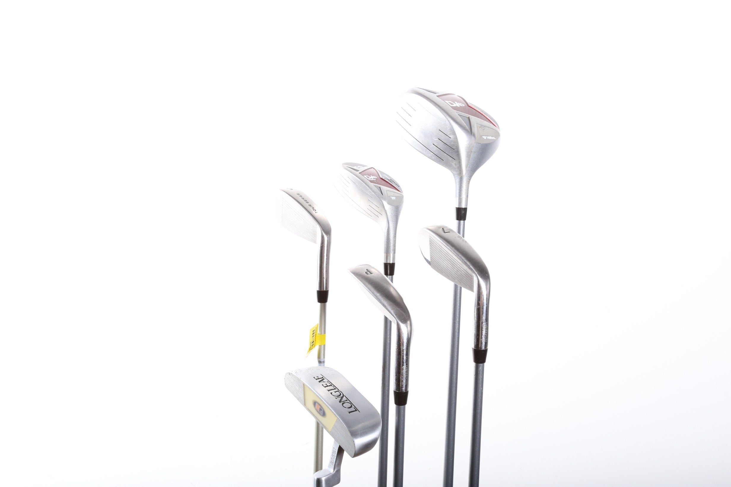 Lefty US Kids Golf U/L 60 Blue/Black/Grey Driver, 4H, 5I, 7I, PW, Putter Set - Complete Left-Handed Junior Golf Clubs for Beginners - Perfect for Youth Golf Training & Tournament Play