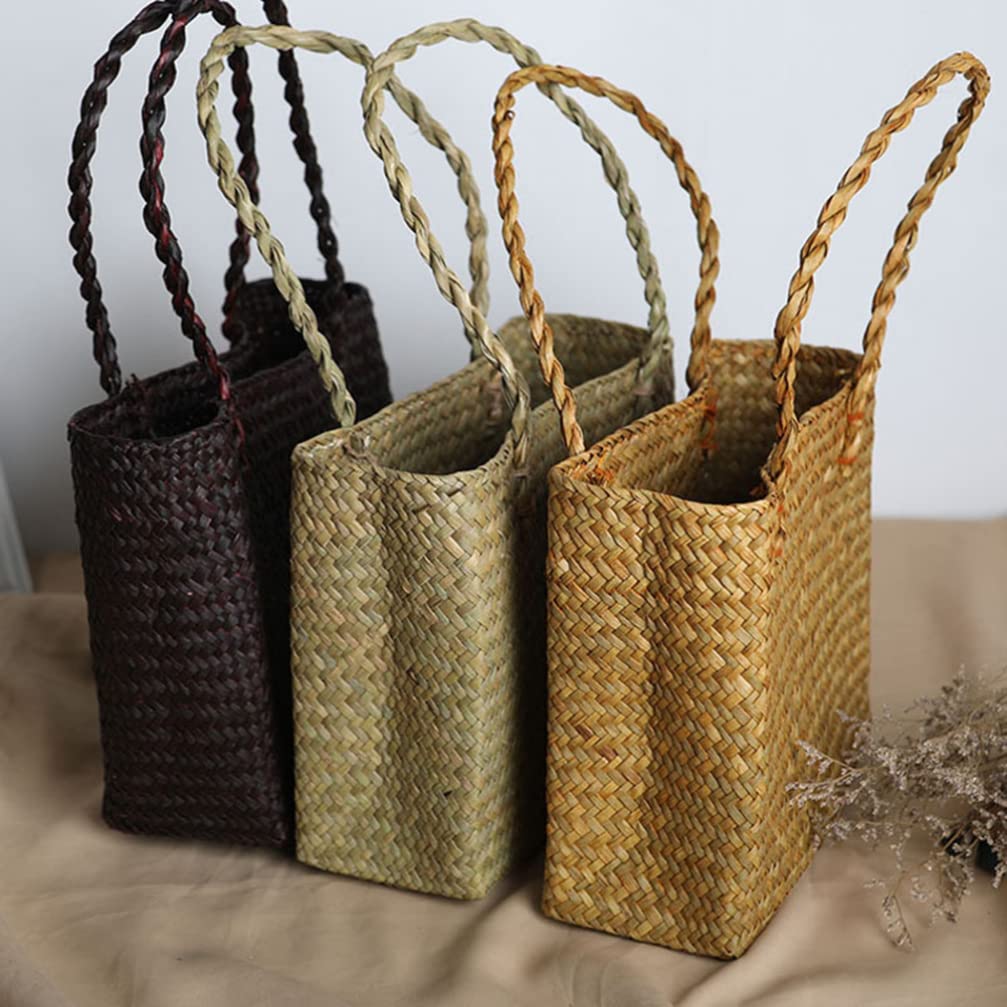 TrendyCoCo Woven Straw Tote Bag for Women - Handmade Beach Shoulder Bag - Perfect for Summer Outings, Picnics, and Shopping