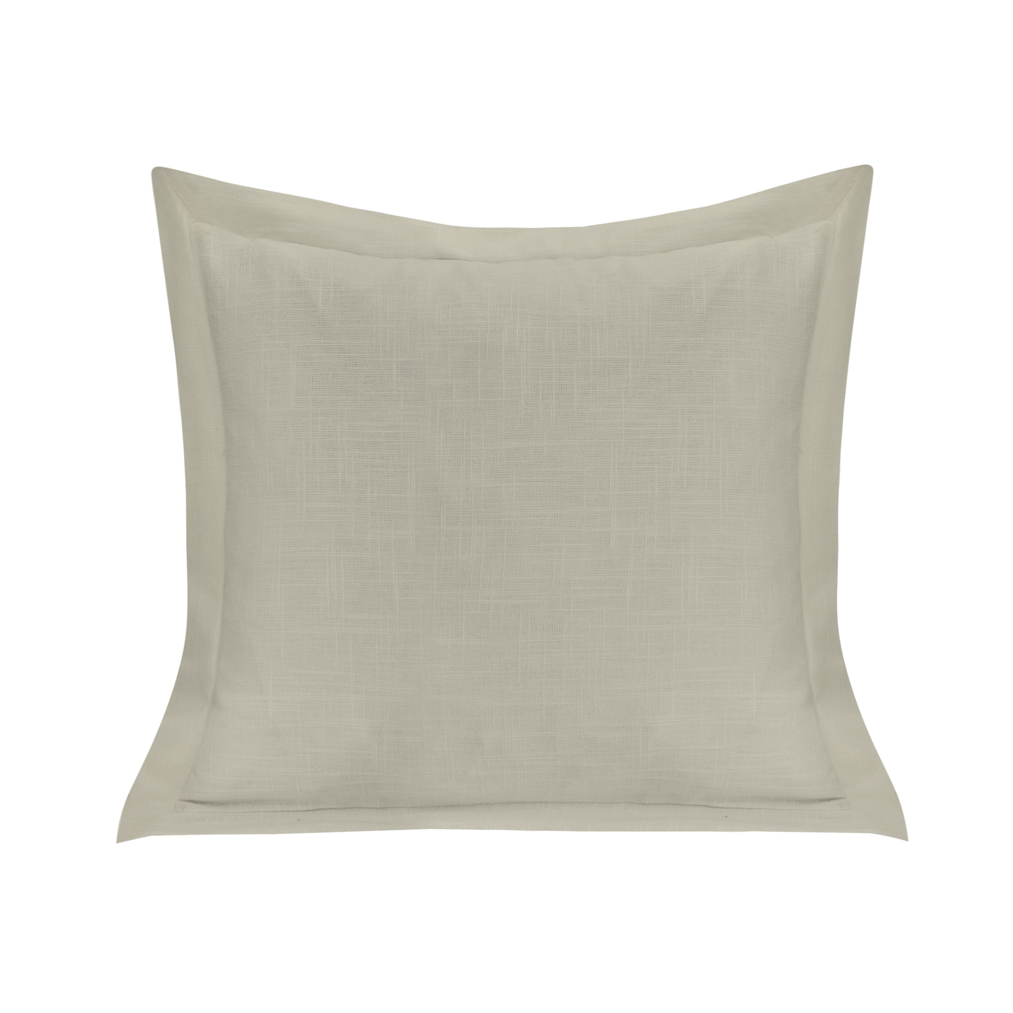 Premium Single Flanged Washed Linen Pillow Cover - Breathable & Soft Bedding for Home Decor, Boho & Farmhouse Style - Perfect for Living Room, Bedroom & Guest Room