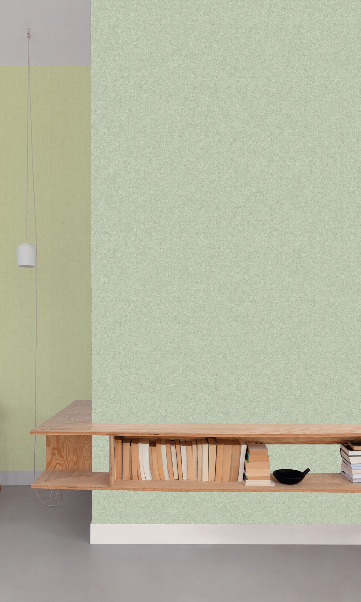 Fog Green Abstract Plain Weave Wallpaper R9758 - Modern Textured Wall Covering for Living Room, Bedroom & Office Decor