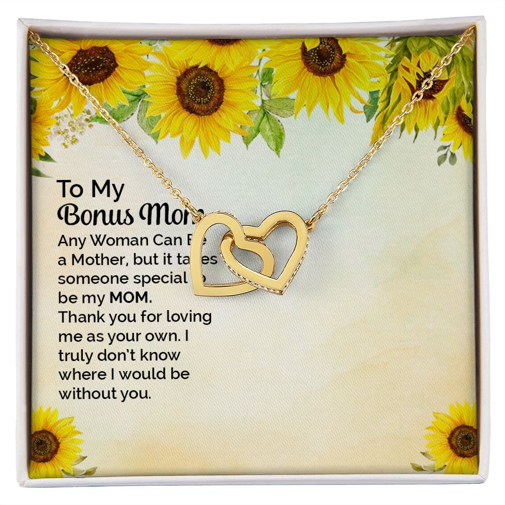 Interlocking Hearts Necklace - Thoughtful Gift for Step Mom & Bonus Mom | Perfect for Mother's Day, Birthday & Special Occasions