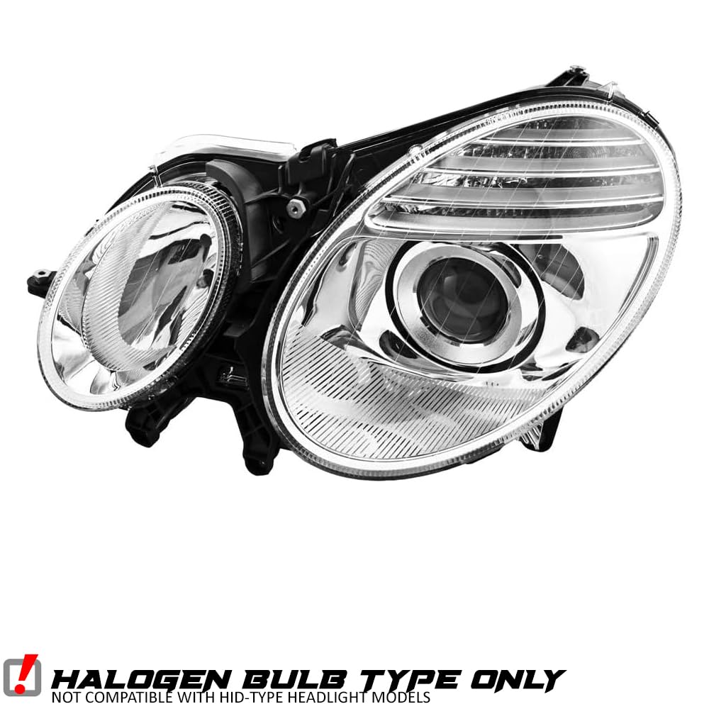 OE Style Halogen Headlights for Mercedes E-Class 07-09 - Perfect for Night Driving