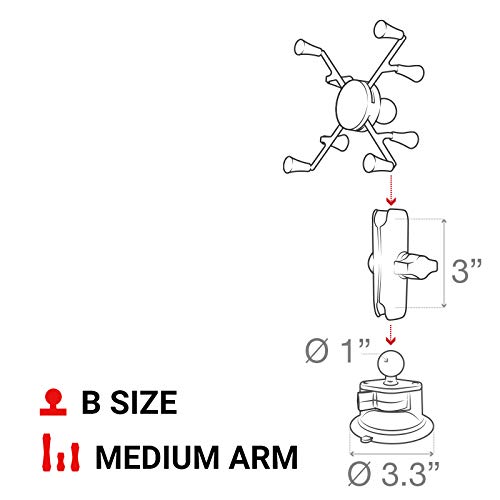 RAM Mounts RAM-B-166-UN8U X-Grip with RAM Twist-Lock Suction Cup Mount for 7\