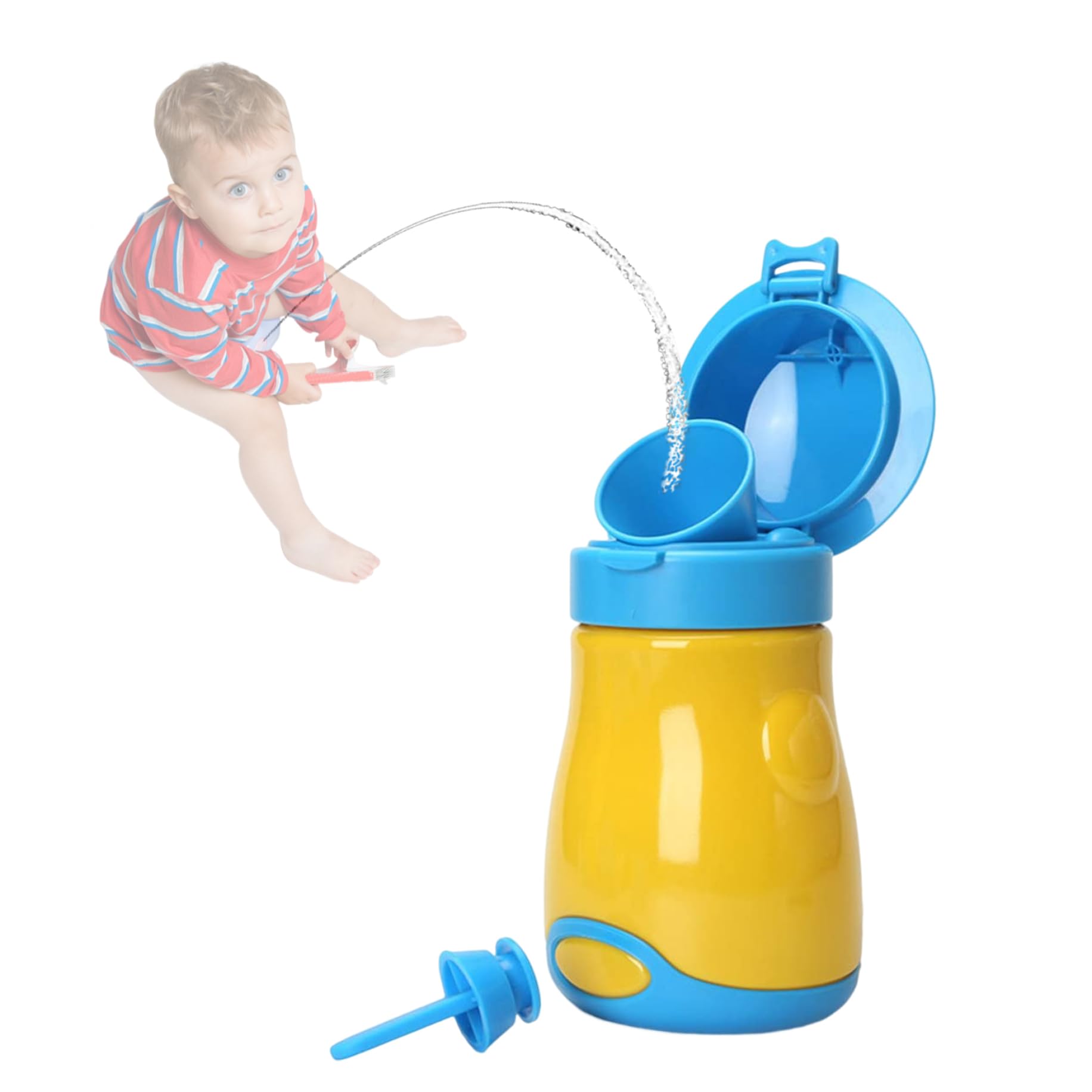 Portable Travel Potty for Toddlers - Kids Training Toilet & Urinal Cup for Boys & Girls - Emergency Camping Toilet for Outdoor, Travel & Home Use