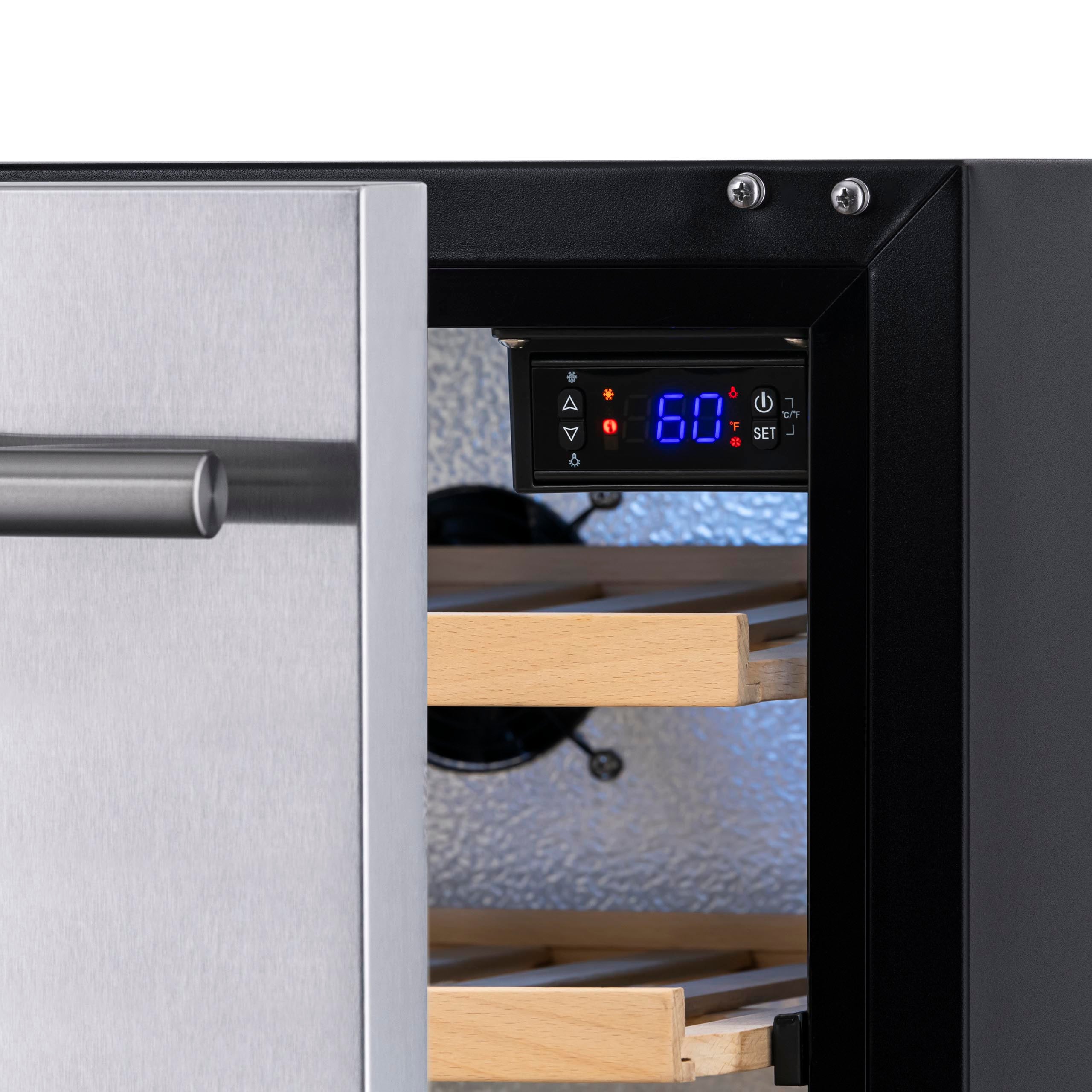 Newair® 80 Can 20 Bottle Built-In Beverage Cooler Refrigerator - Indoor/Outdoor Freestanding Mini Fridge for Beer, Wine & Soda - Perfect for Home Bar, Kitchen, Garage or Outdoor Entertaining
