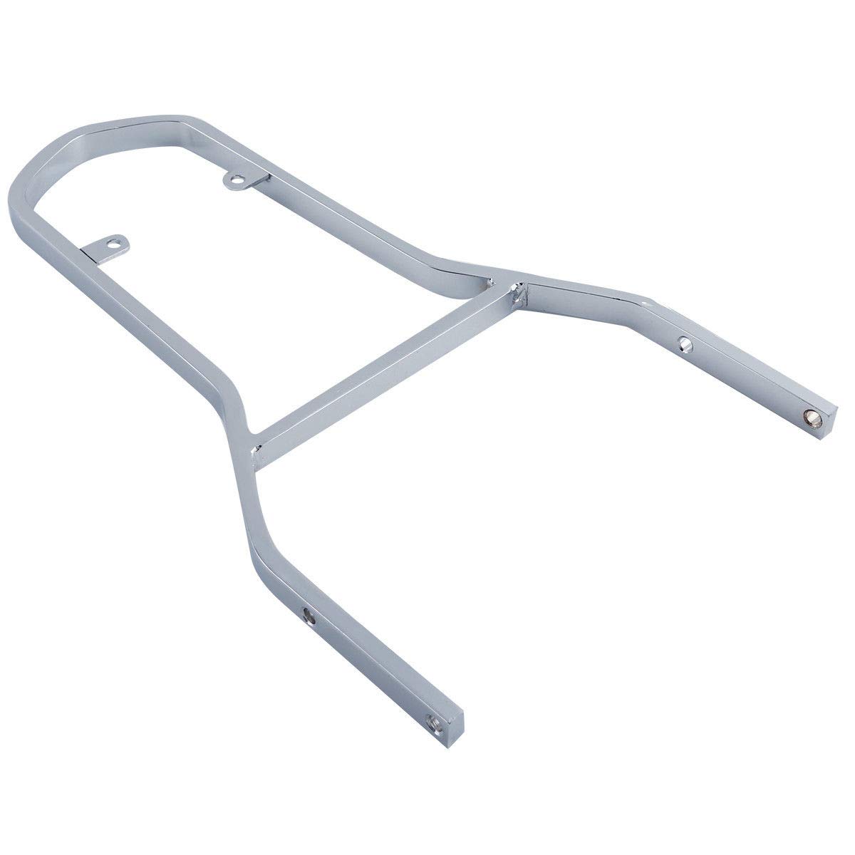 Chrome Backrest Sissy Bar Luggage Rack for Kawasaki Vulcan VN400 VN800 (1995-2012) - Motorcycle Passenger Comfort & Storage Solution for Long Rides & Touring