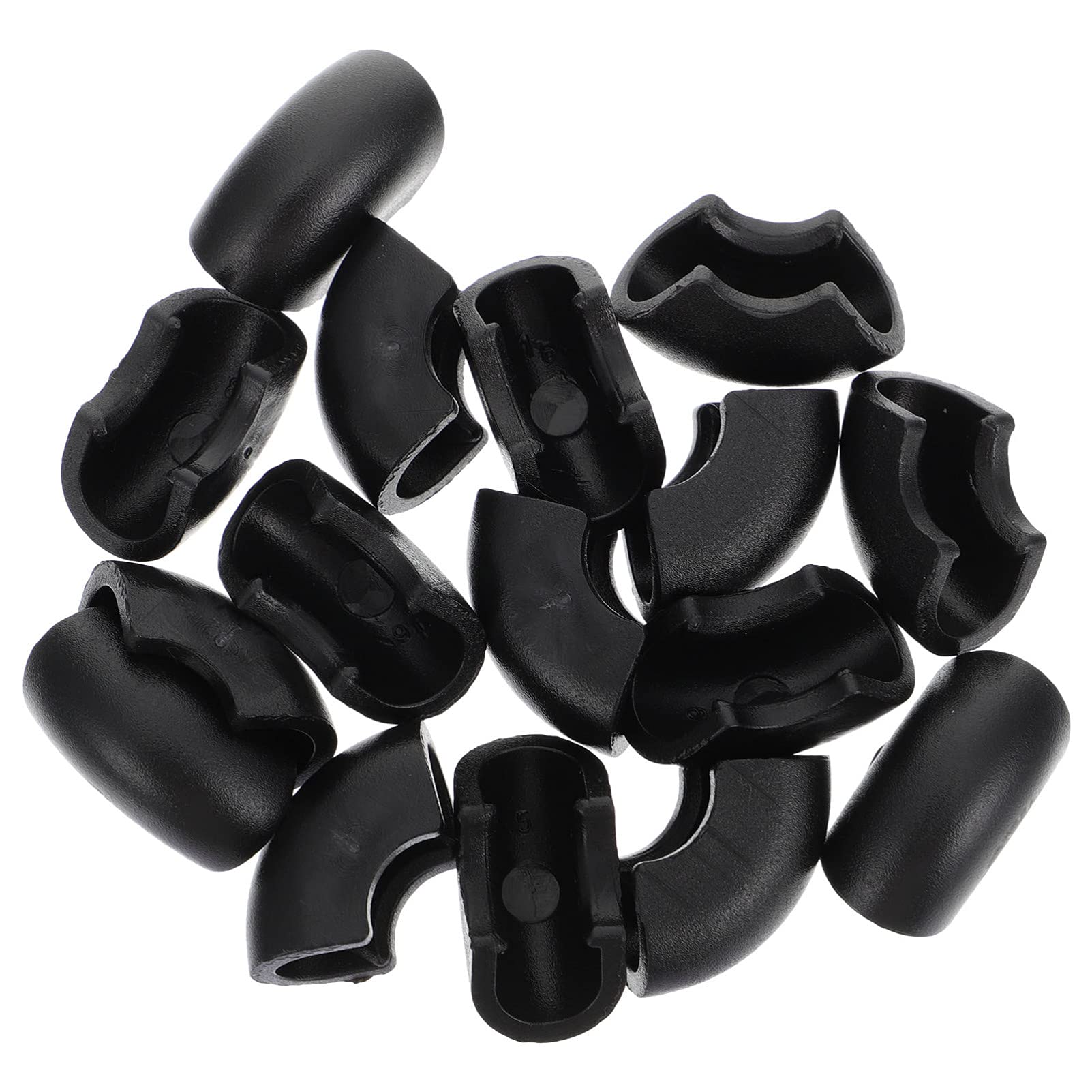 UKCOCO 30-Piece Chair Noise Reduction Floor Protectors - Non-Slip Furniture Pads, Table Leg Caps, Caster Cups for Hardwood Floors - Black Plastic Furniture Feet Covers for Chairs, Tables, Sofas in Home & Office