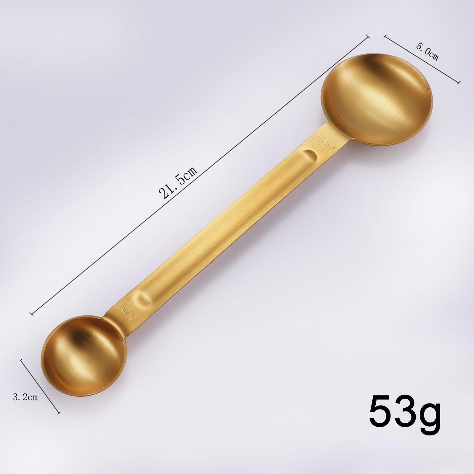 CALANDIS® Gold Long Handle Espresso Coffee Measuring Spoon - Perfect for Loose Leaf Tea & Coffee Brewing | Ideal for Home Baristas & Tea Enthusiasts