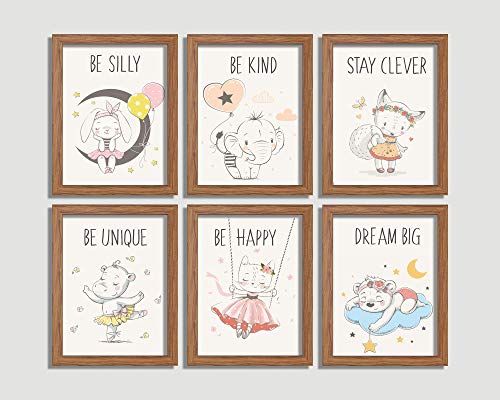 Woodland Nursery Animals Inspirational Quote Print Set - Nursery Wall Art Decor for Baby & Kids Room - Perfect for Nursery, Playroom & Baby Shower Gifts