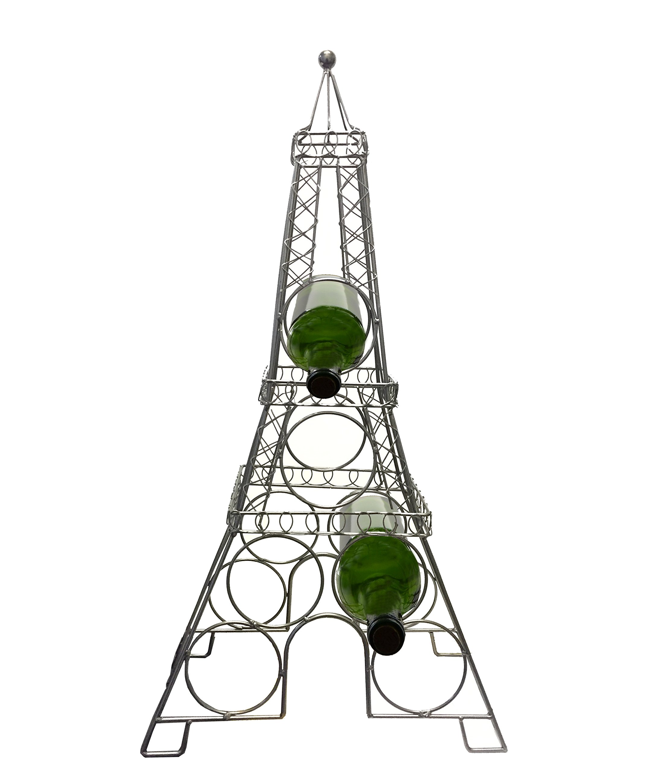 Unique Paris Eiffel Tower Metal Wine Bottle Holder - Elegant Charcoal Finish | Perfect for Home Bar Decor, Wine Lover Gifts & Kitchen Accessories