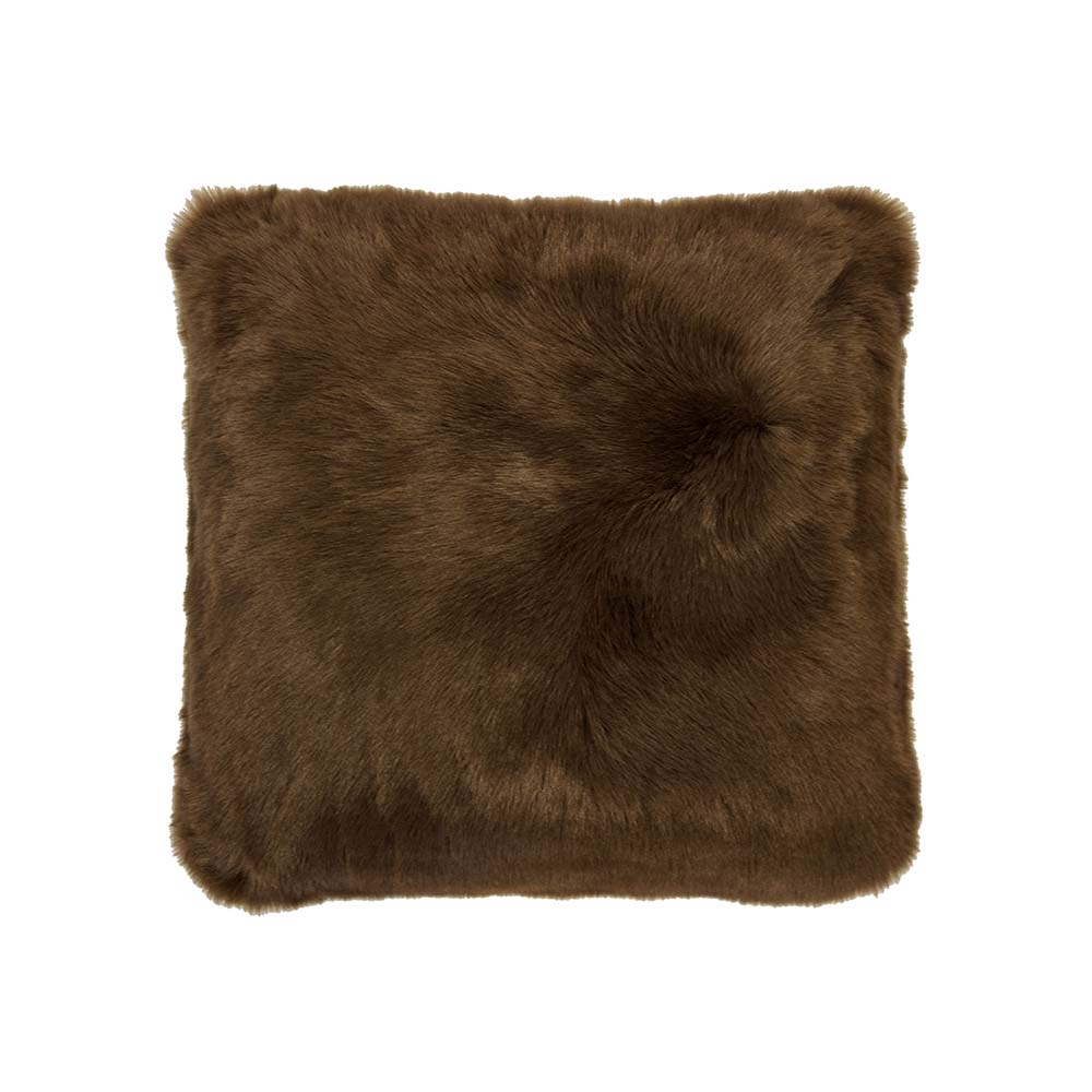 Luxury Faux Fur Hazel Square Throw Pillow - Soft Decorative Cushion for Sofa, Bed & Home Decor - Cozy Living Room & Bedroom Accent Pillow
