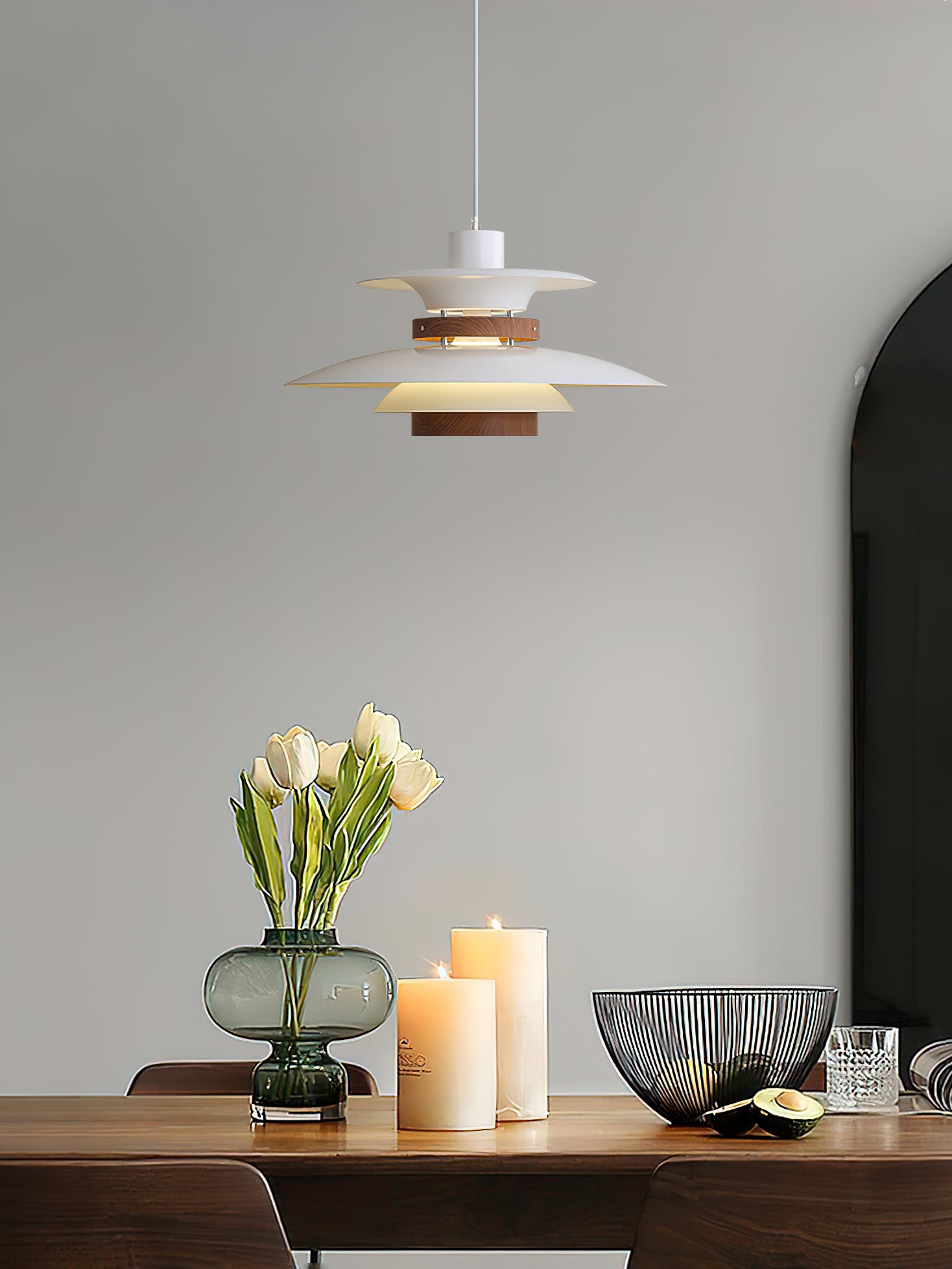 Mercero Modern Pendant Lamp - Stylish Hanging Light Fixture for Kitchen Island, Dining Room, and Living Room Decor